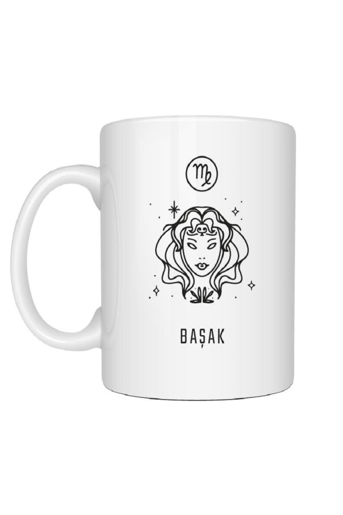 Kişiye Özel Başak Burcu ve İsimli Beyaz Kupa
