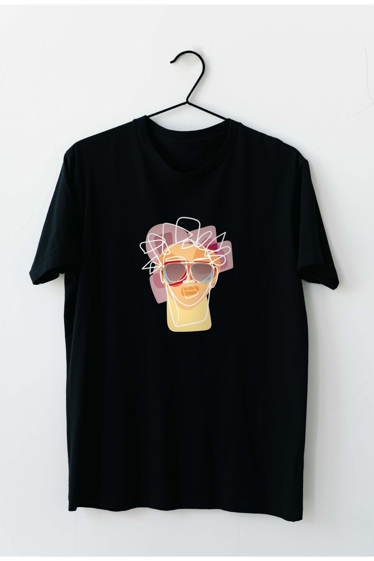 Kafası Karışık Tasarım Baskılı Erkek Tshirt - L