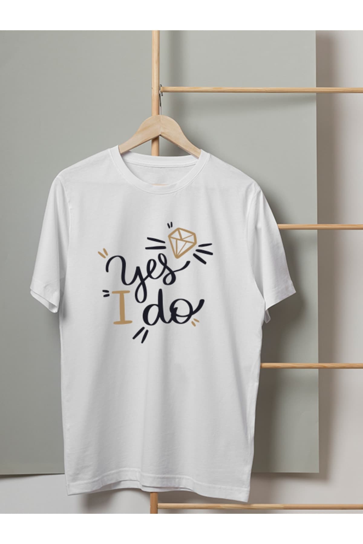 Yes I Do Yazı Baskılı Tasarım Kadın Tshirt - S