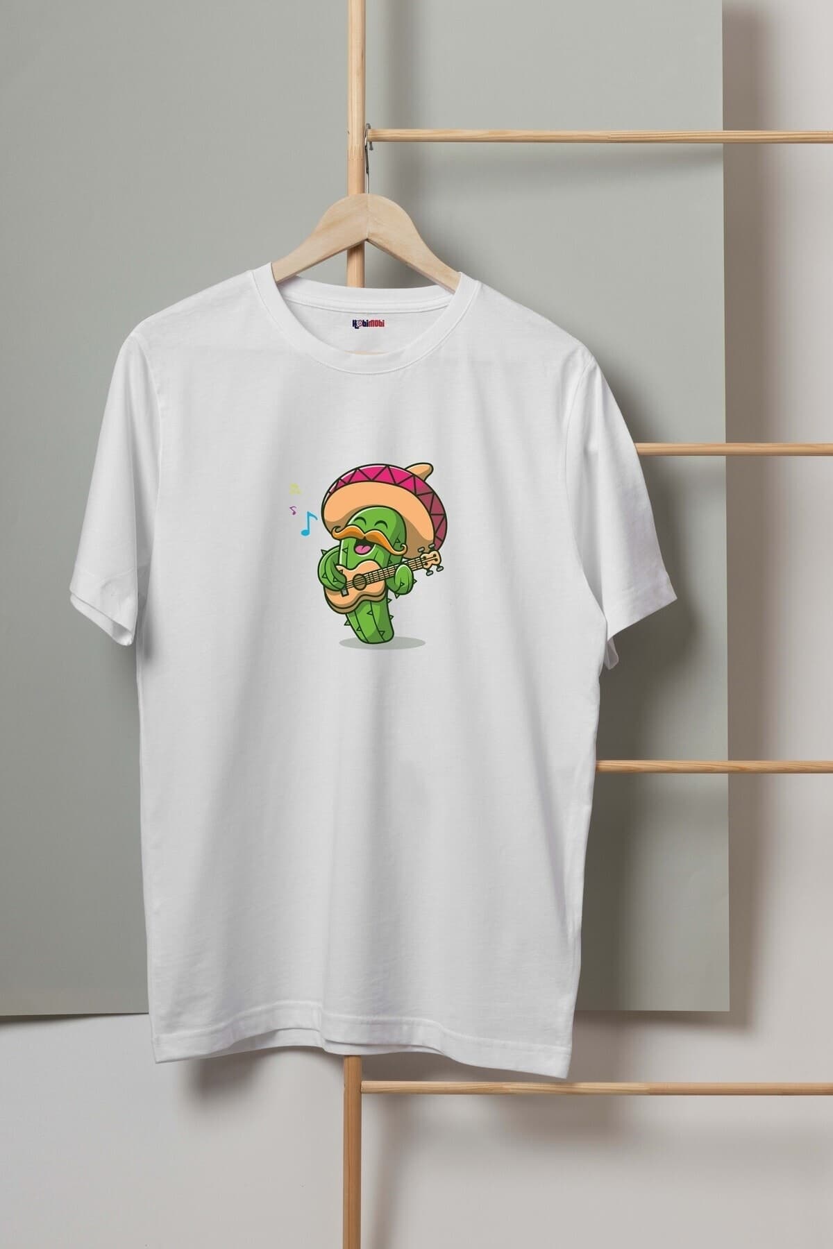 Meksikalı Kaktüs Tasarım Baskılı Erkek Tshirt - M