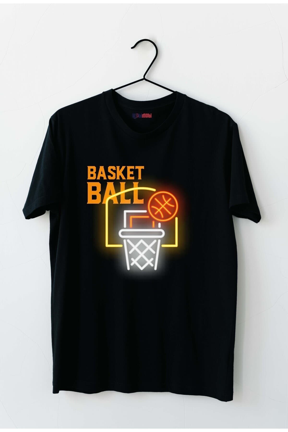 BasketBall Pota Tasarım Baskılı Erkek Tshirt - S