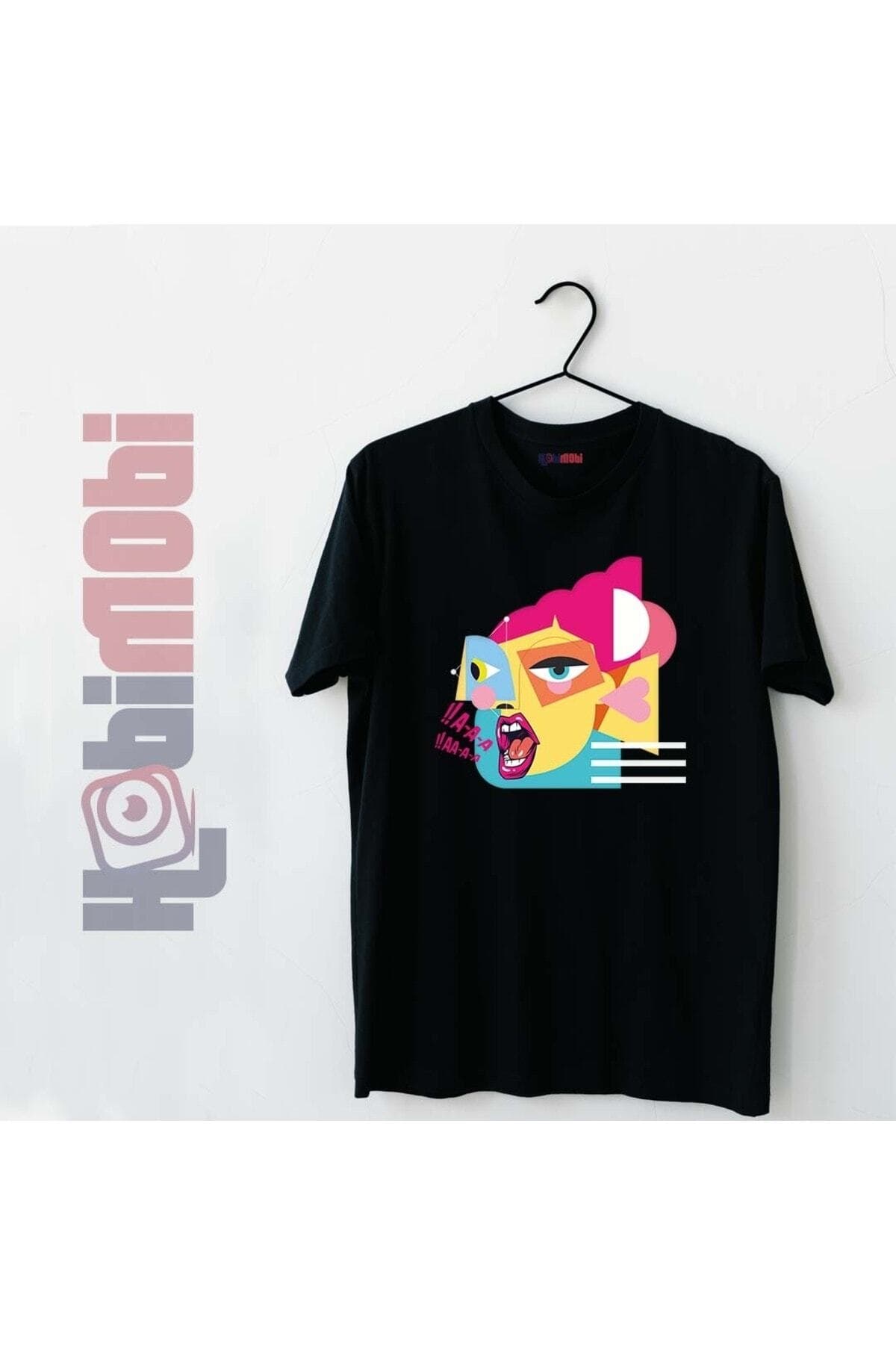 Pembe Çığlık Baskılı Tshirt - XXL