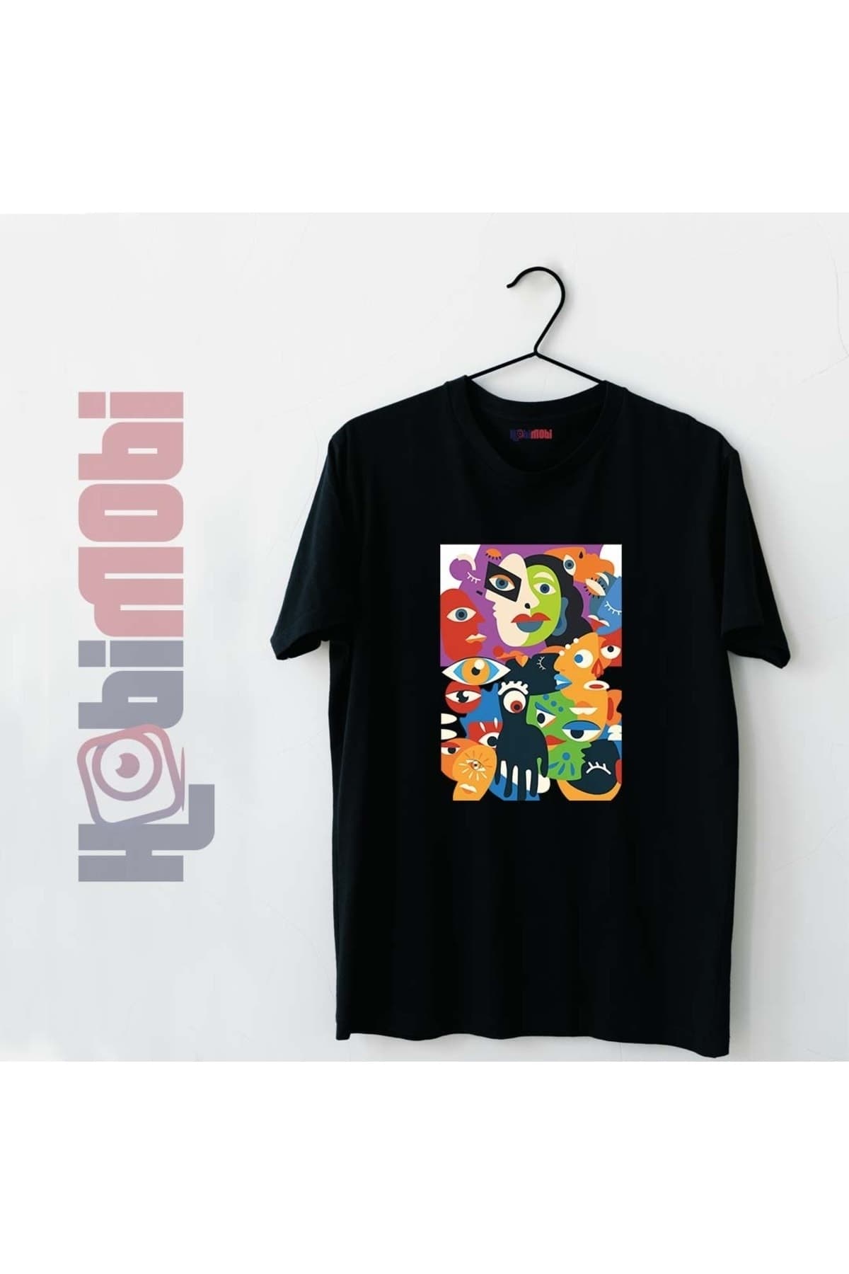 Gözler Üzerimizde Tasarım Baskılı Tshirt - L