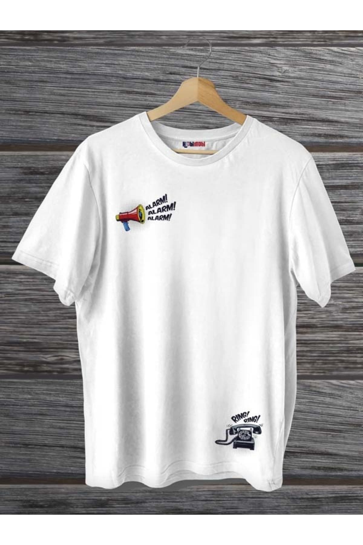 Alarm Ring Ön-arka Baskılı Tasarım Kadın Tshirt - S