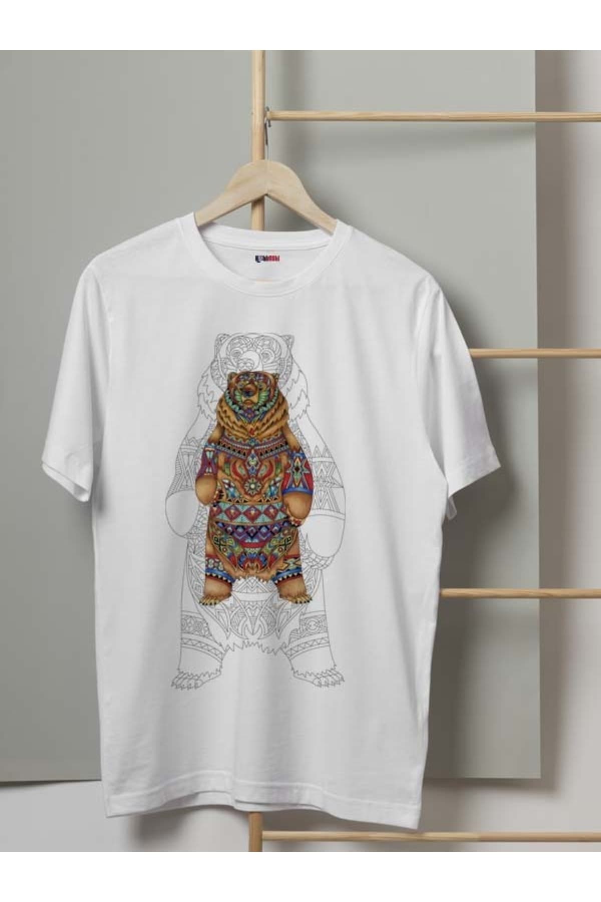 Bear Tasarım Baskılı Kadın Tshirt - M
