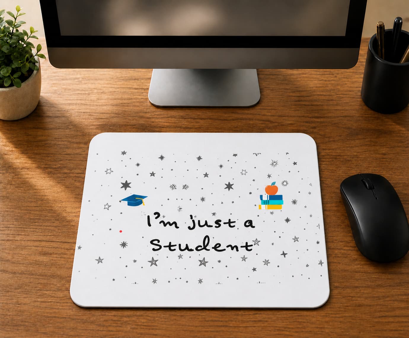 Sad Üzgün Panda - Meslek Öğrenci - BASKILI MOUSE PAD