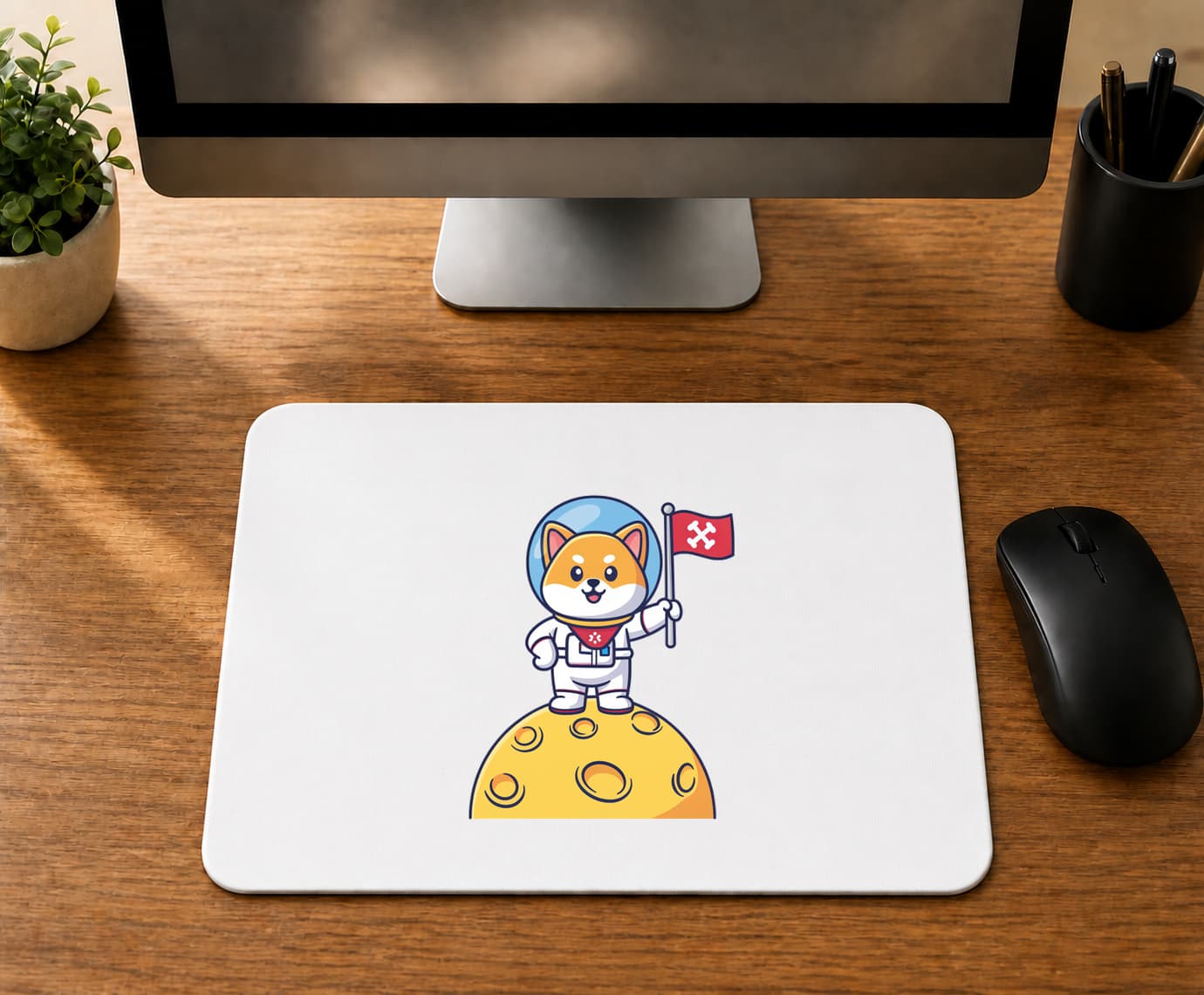 Astronot Kedi Tasarım - BASKILI MOUSE PAD