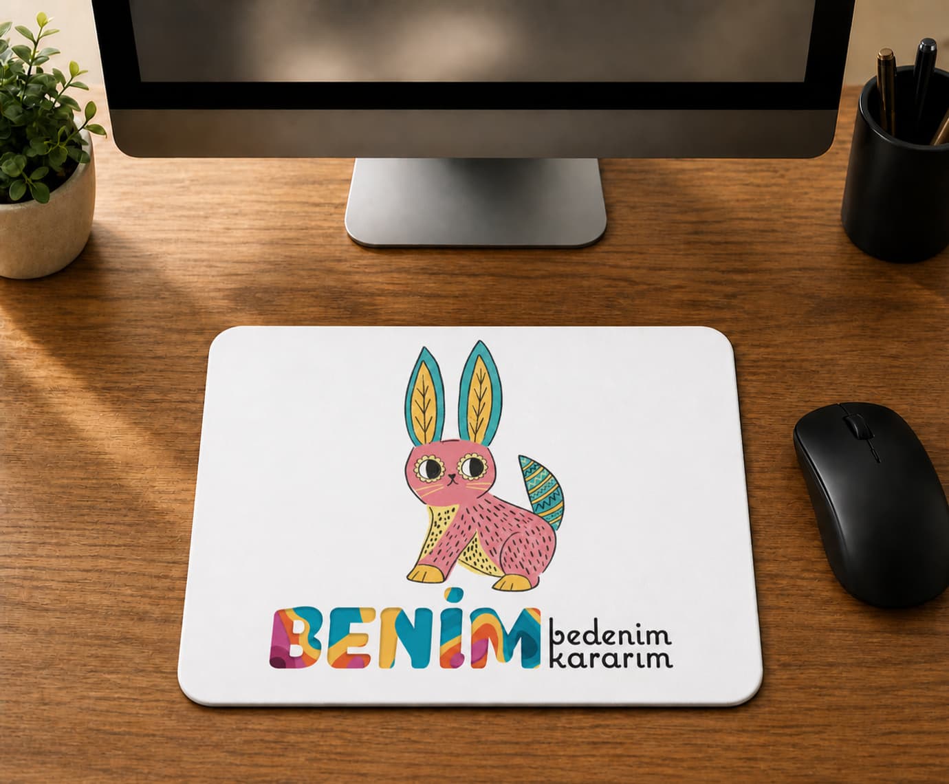 Tavşan - BASKILI MOUSE PAD