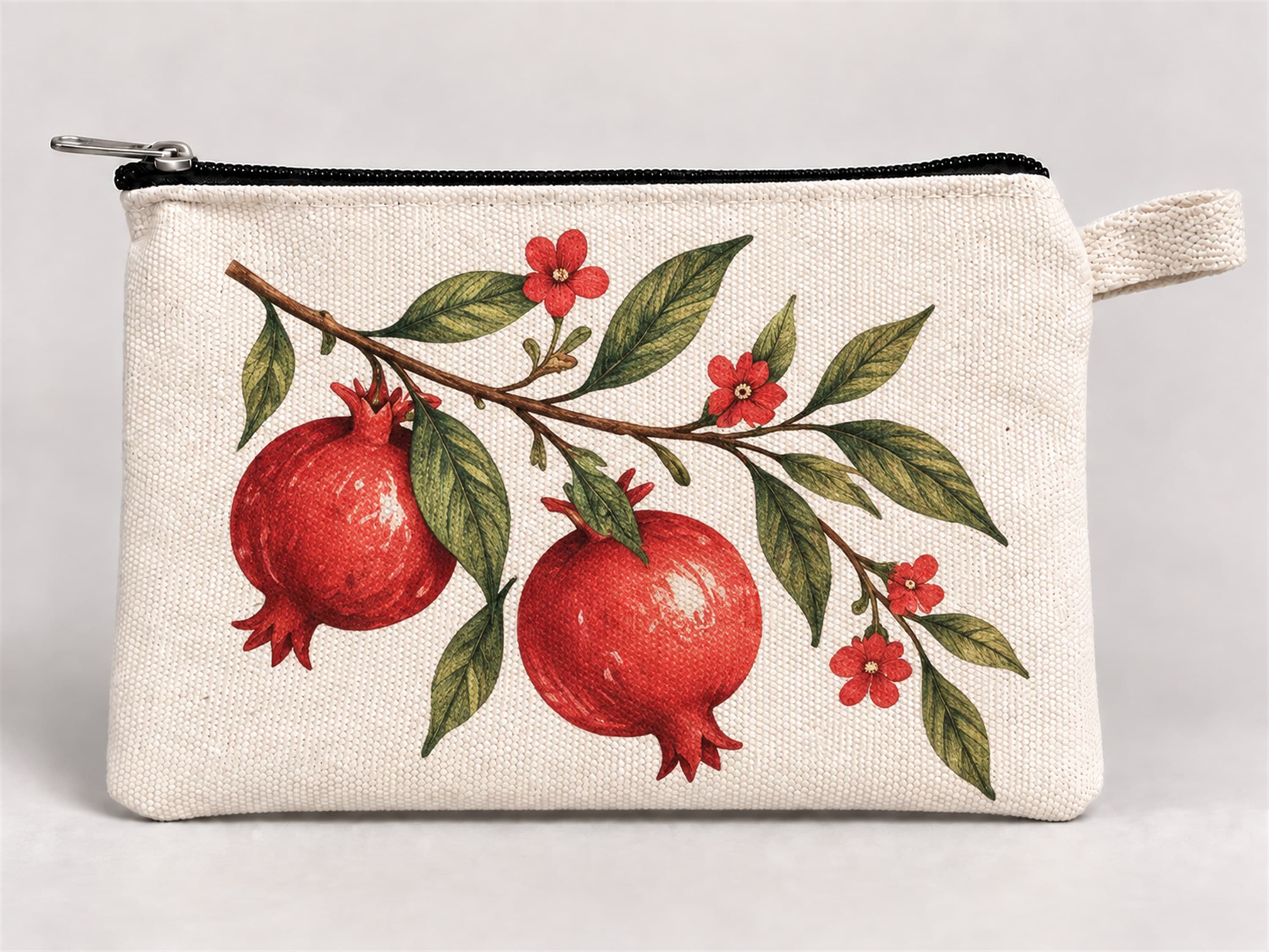 Nar Dalı Baskılı Fermuarlı Kalemlik 20x10 cm