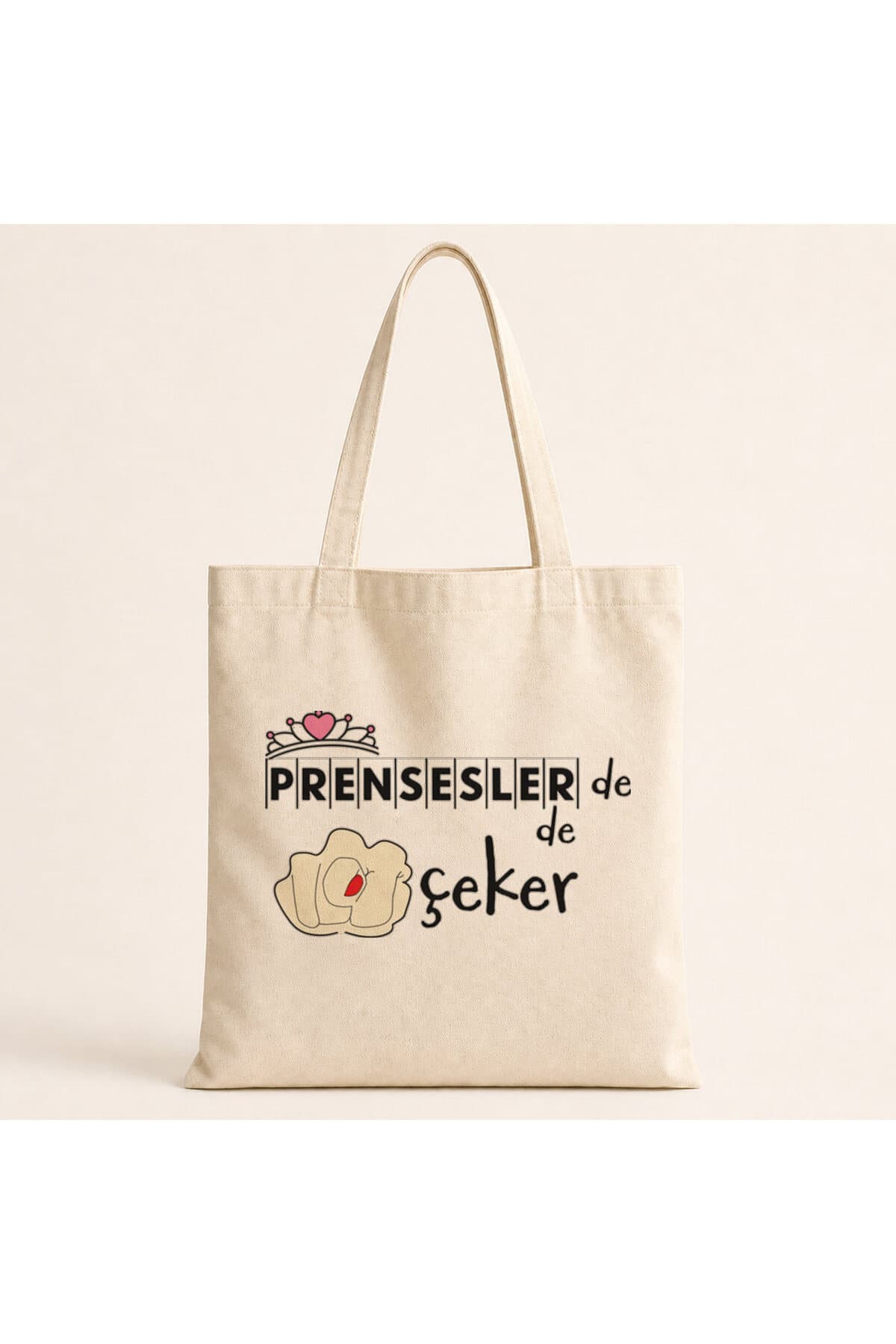 Prensesler De Nah Çeker Baskılı Bez Çanta