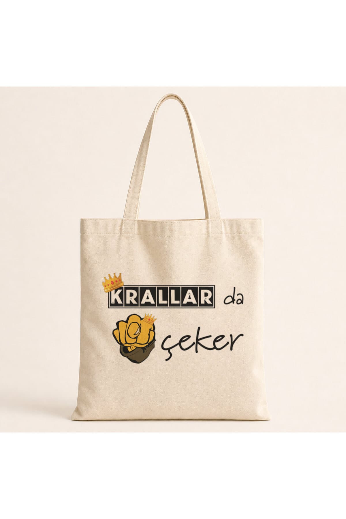 Krallar Da Nah Çeker Baskılı Bez Çanta
