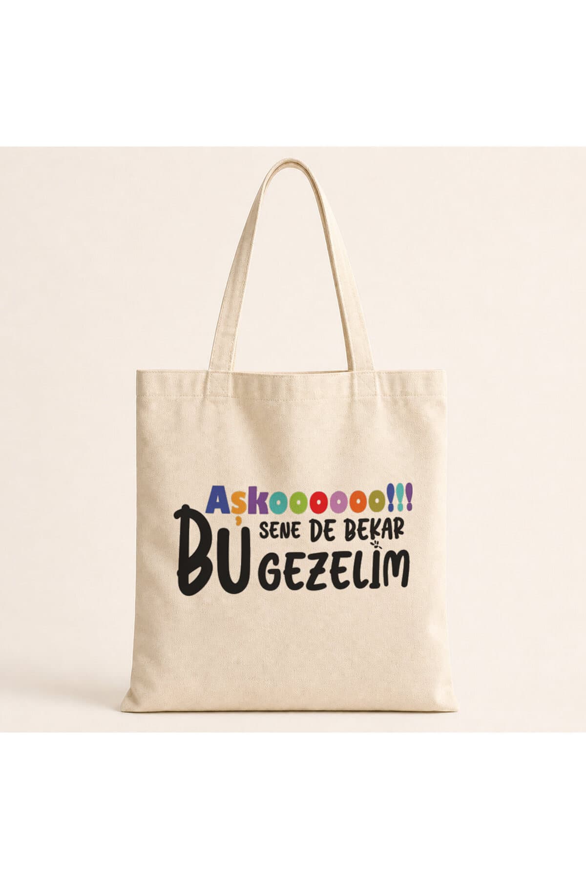 Aşkoooooo Baskılı Bez Çanta