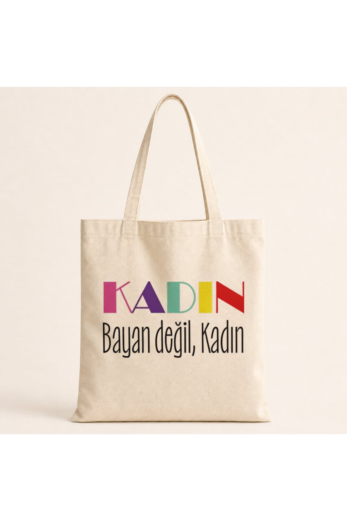 Kadın Bayan Değil Baskılı Bez Çanta