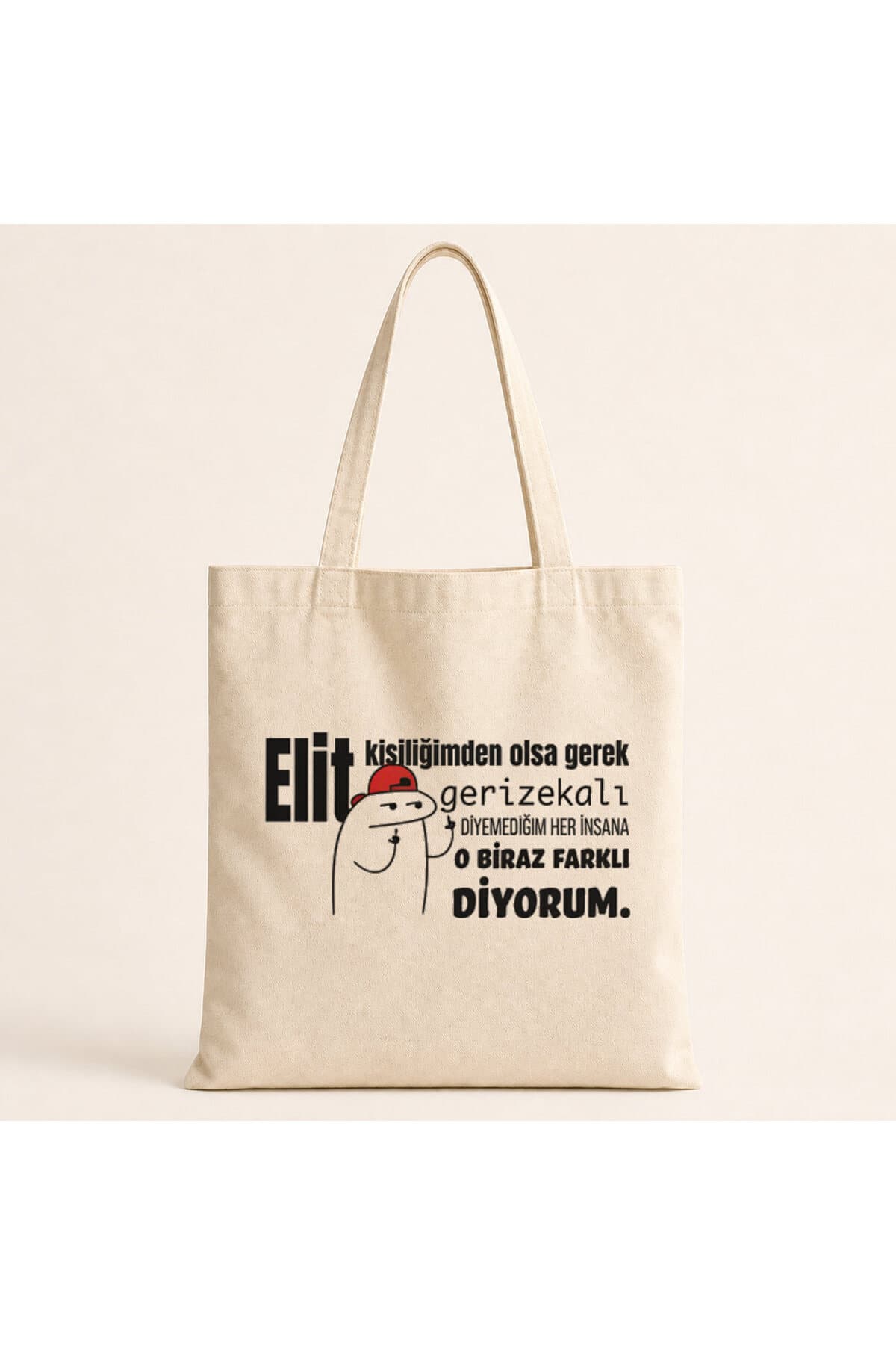 Elit Kişiliğimden Olsa Gerek Baskılı Bez Çanta