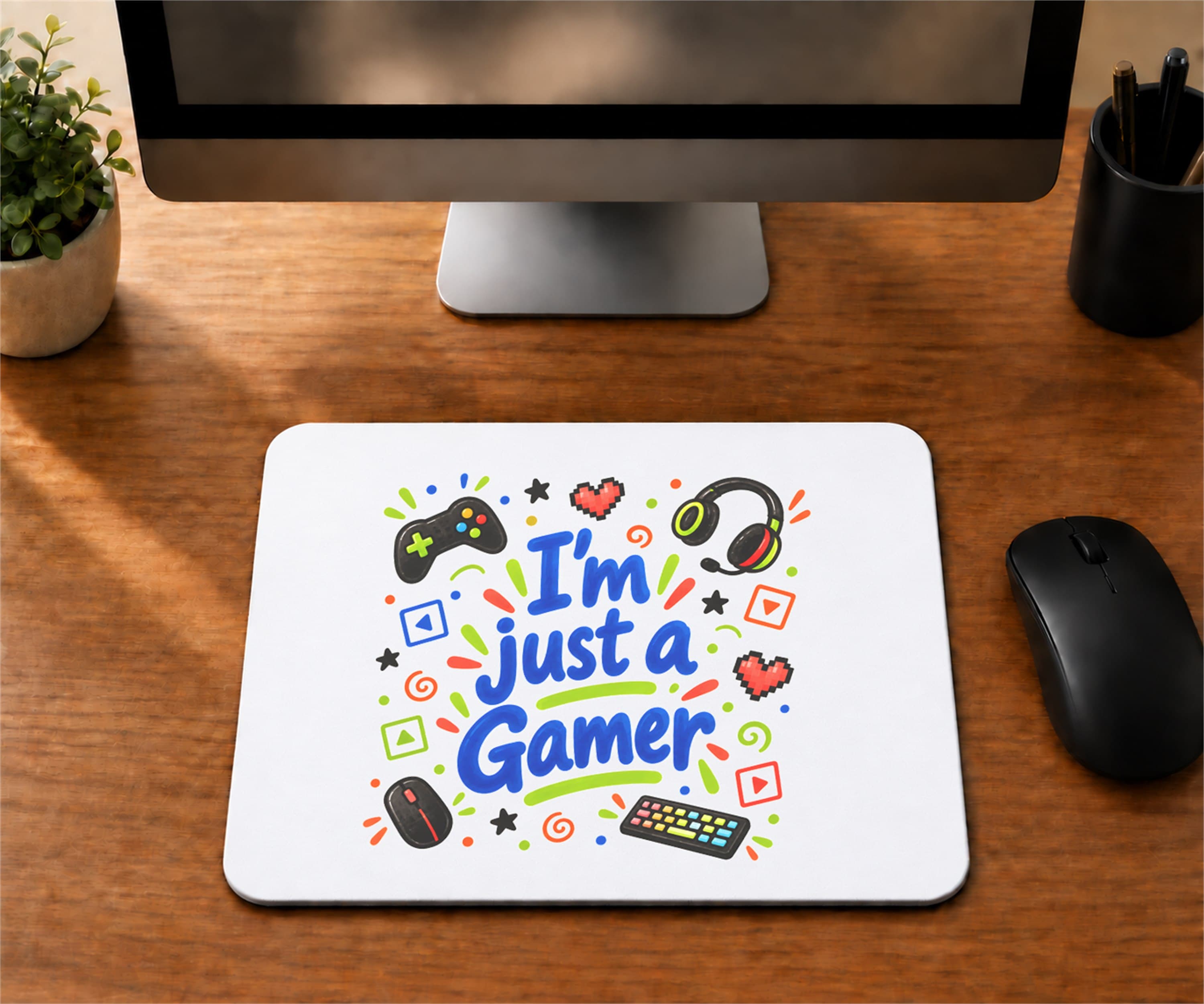 Gamer Temalı Baskılı Mousepad - Gamer'a Hediye Bilgisayar Altlığı