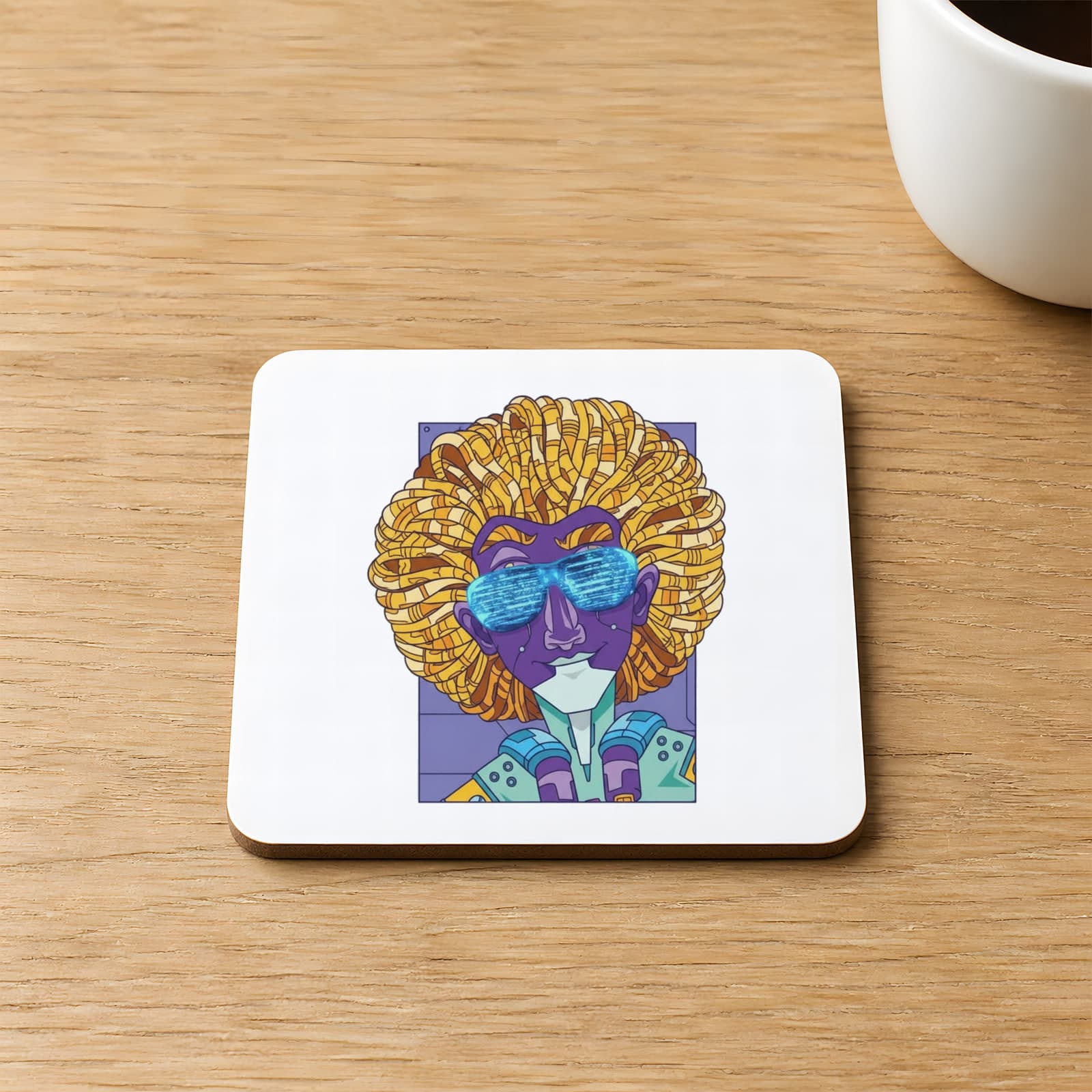 Bonus Baskılı 9x9 cm Kare MDF Bardak Altlığı Ahşap