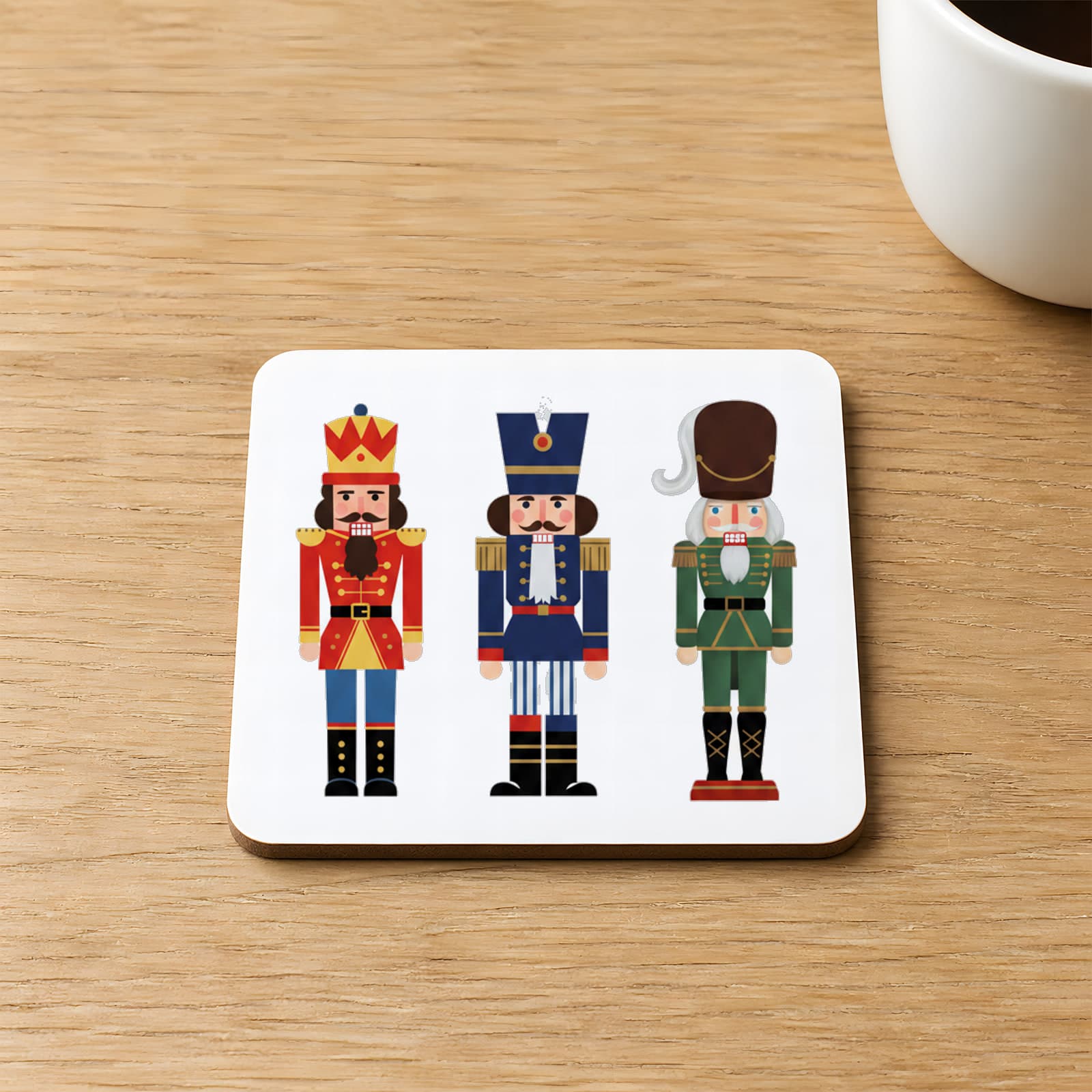 Kurşun Asker Tam Tur Baskılı 9x9 cm Kare MDF Bardak Altlığı - Askere Hediye Ahşap