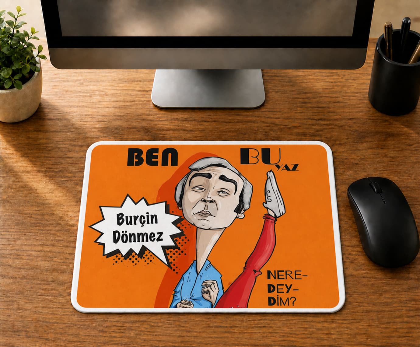 Kişiye Özel Beden Eğitimi Öğretmeni Ben Bu Yaz Baskılı Mousepad - Öğretmene Hediye Bilgisayar