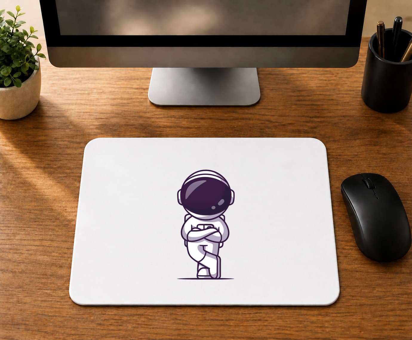 Astronot Pozu Baskılı Mousepad Bilgisayar Altlığı