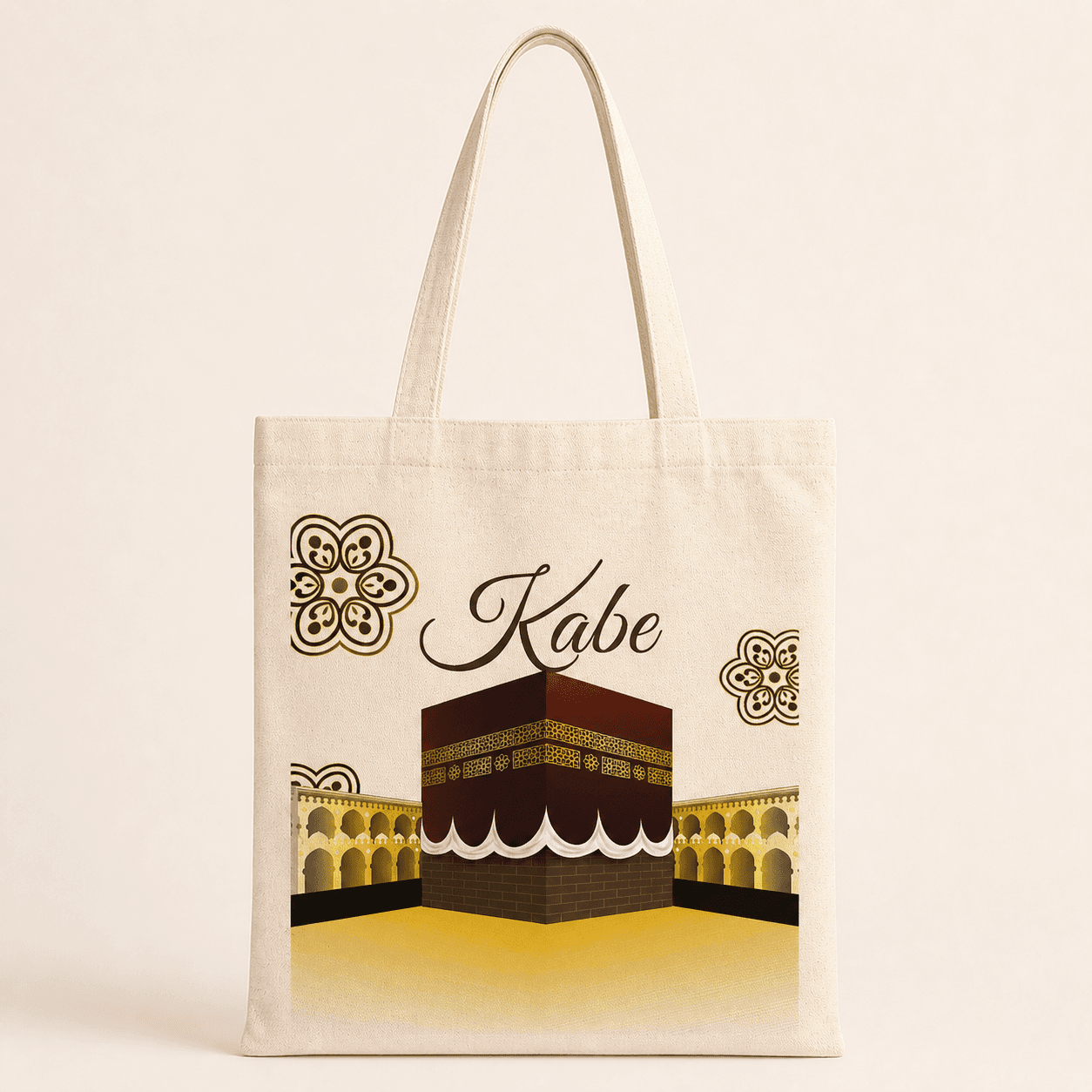 Kabe Baskılı Bez Çanta Omuz Çantası