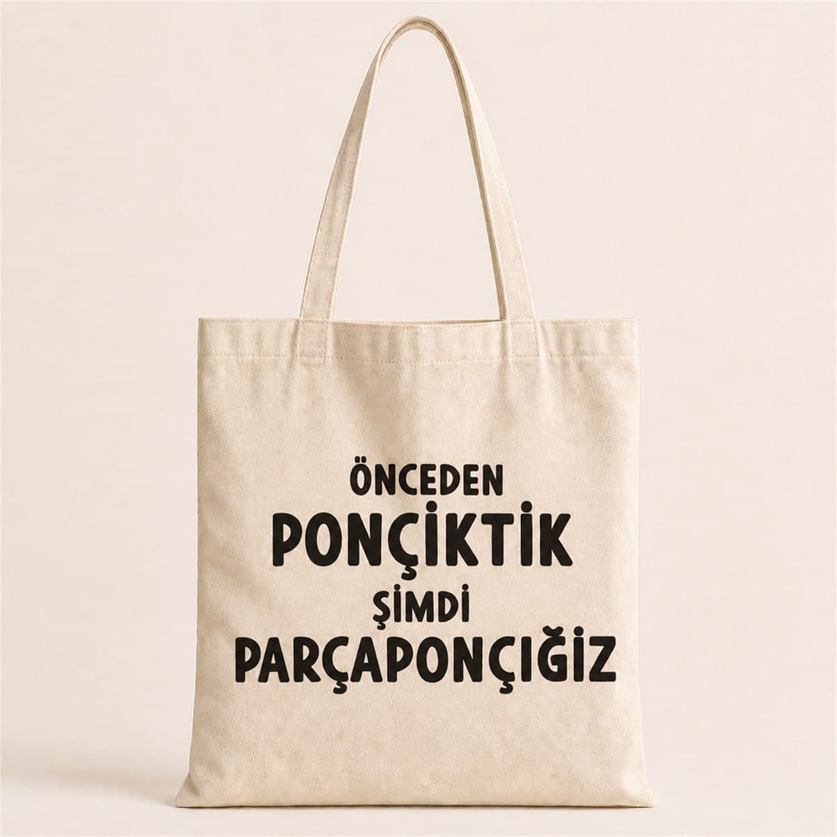 Parçaponçiğiz Baskılı Bez Çanta Omuz Çantası