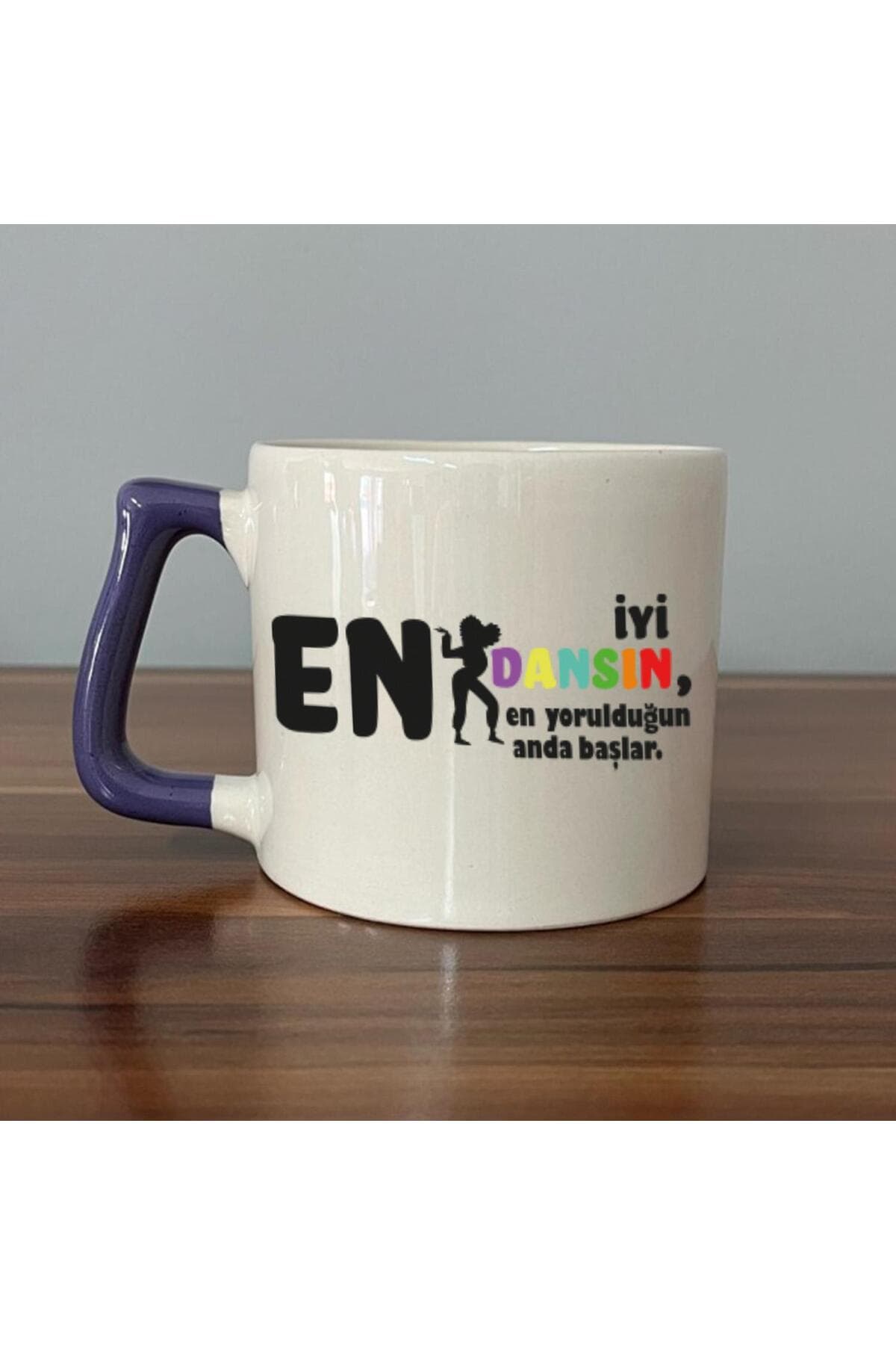 En İyi Dansın Baskılı Kulplu Prime Kupa - Kadınlar Günü Hediyesi Bardak Fincan Mug