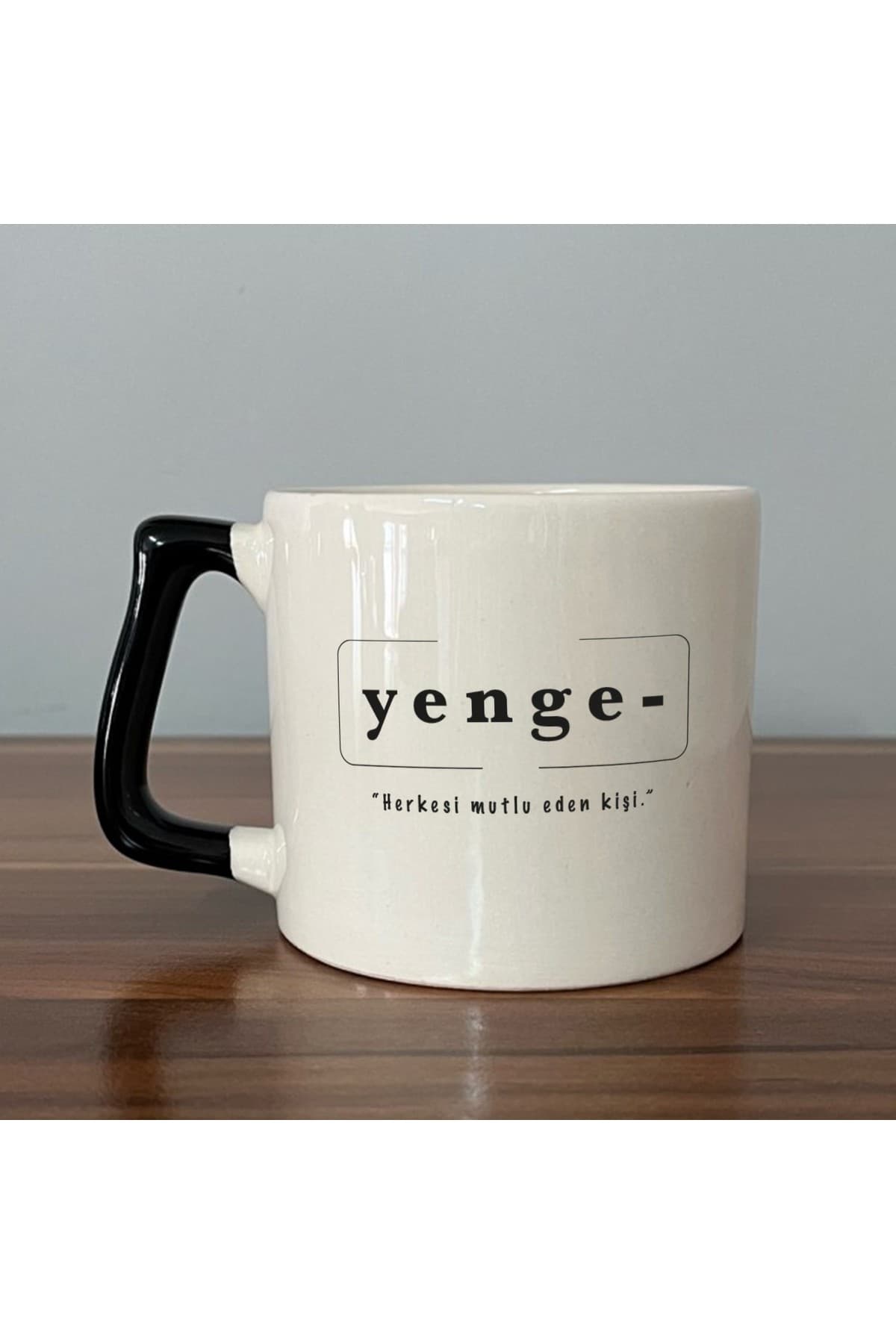 Babaanne Baskılı Siyah Kulplu Prime Kupa - Babaanneye Hediye Bardak Fincan Mug