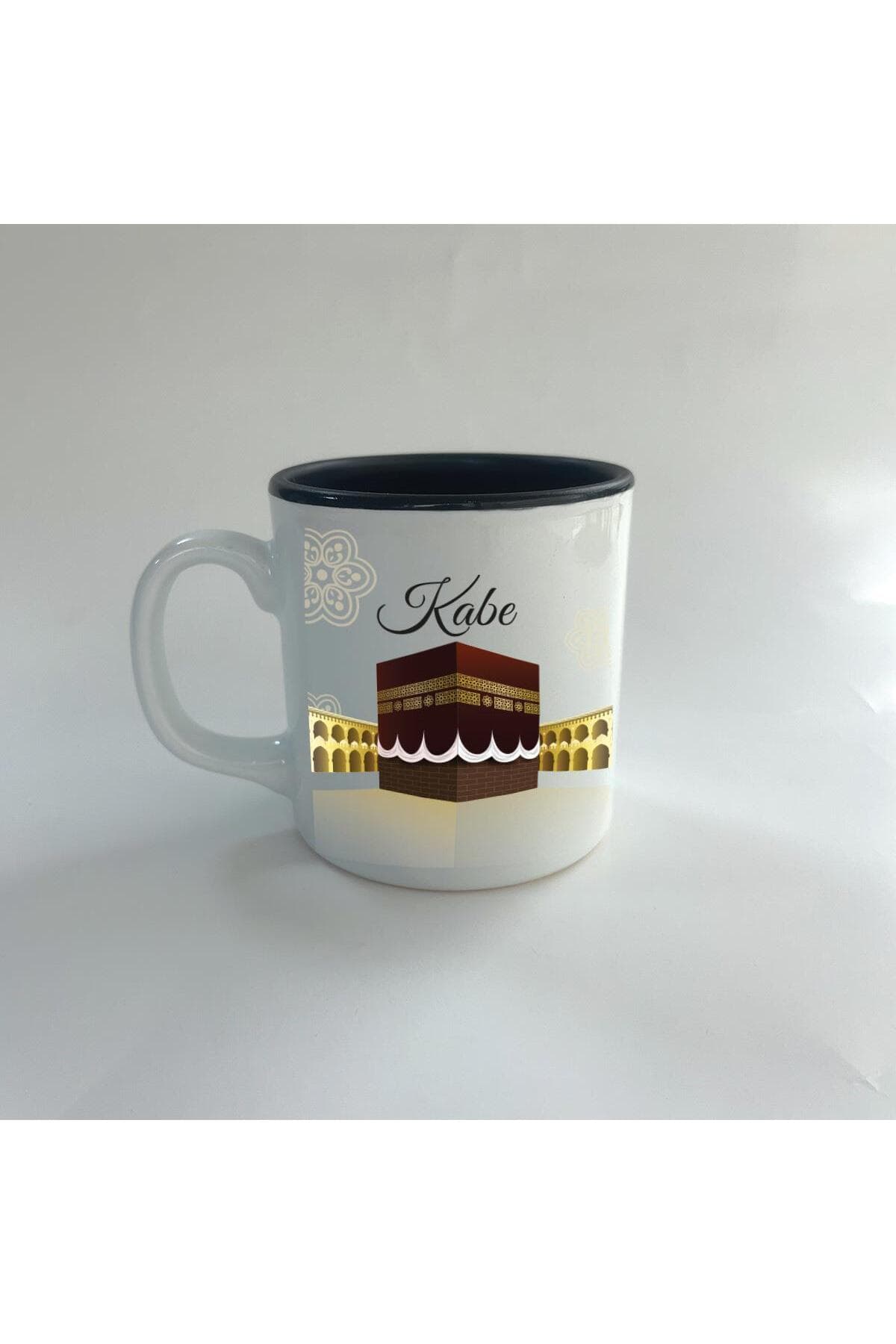 Kabe Baskılı Siyah İçi Renkli Multi Kupa Bardak Fincan Mug
