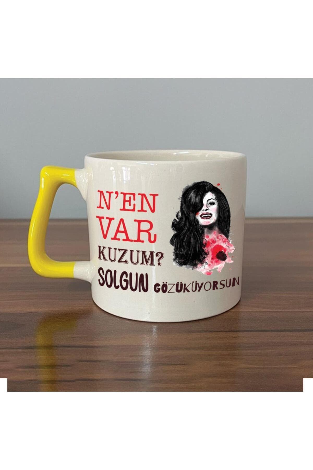Nen Var Kuzum? Baskılı Sarı Kulplu Prime Kupa Bardak Fincan Mug
