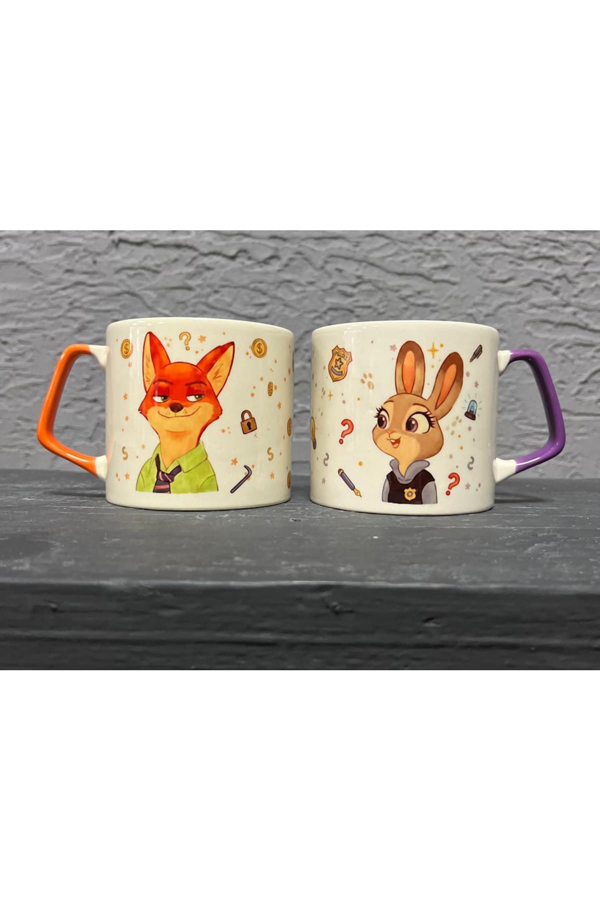 Zootropolis Nick & Judy Turuncu Kulplu Prime Sevgililer Günü Kupası