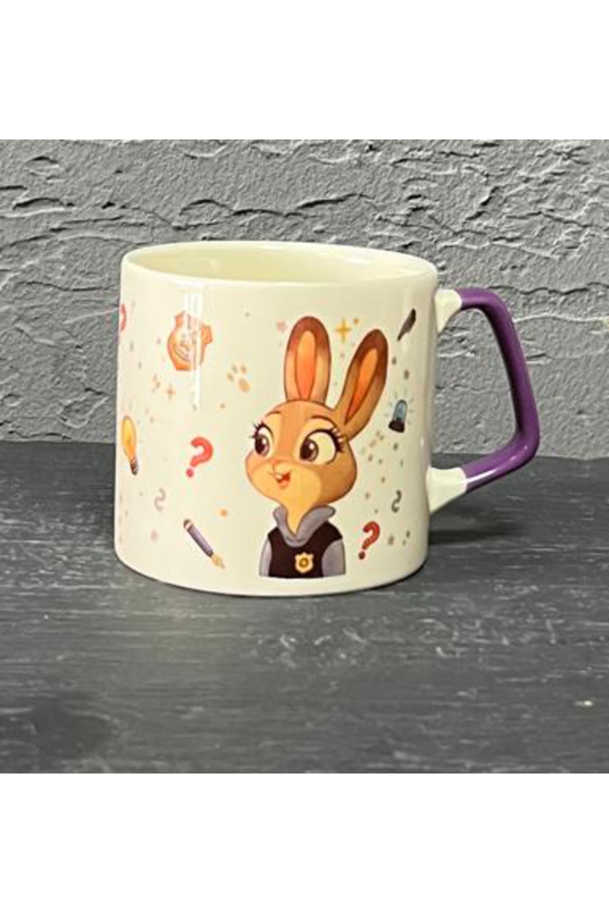 Zootropolis Judy Mor Kulplu Prime Sevgililer Günü Hediyesi Bardak Kupa Fincan MUG
