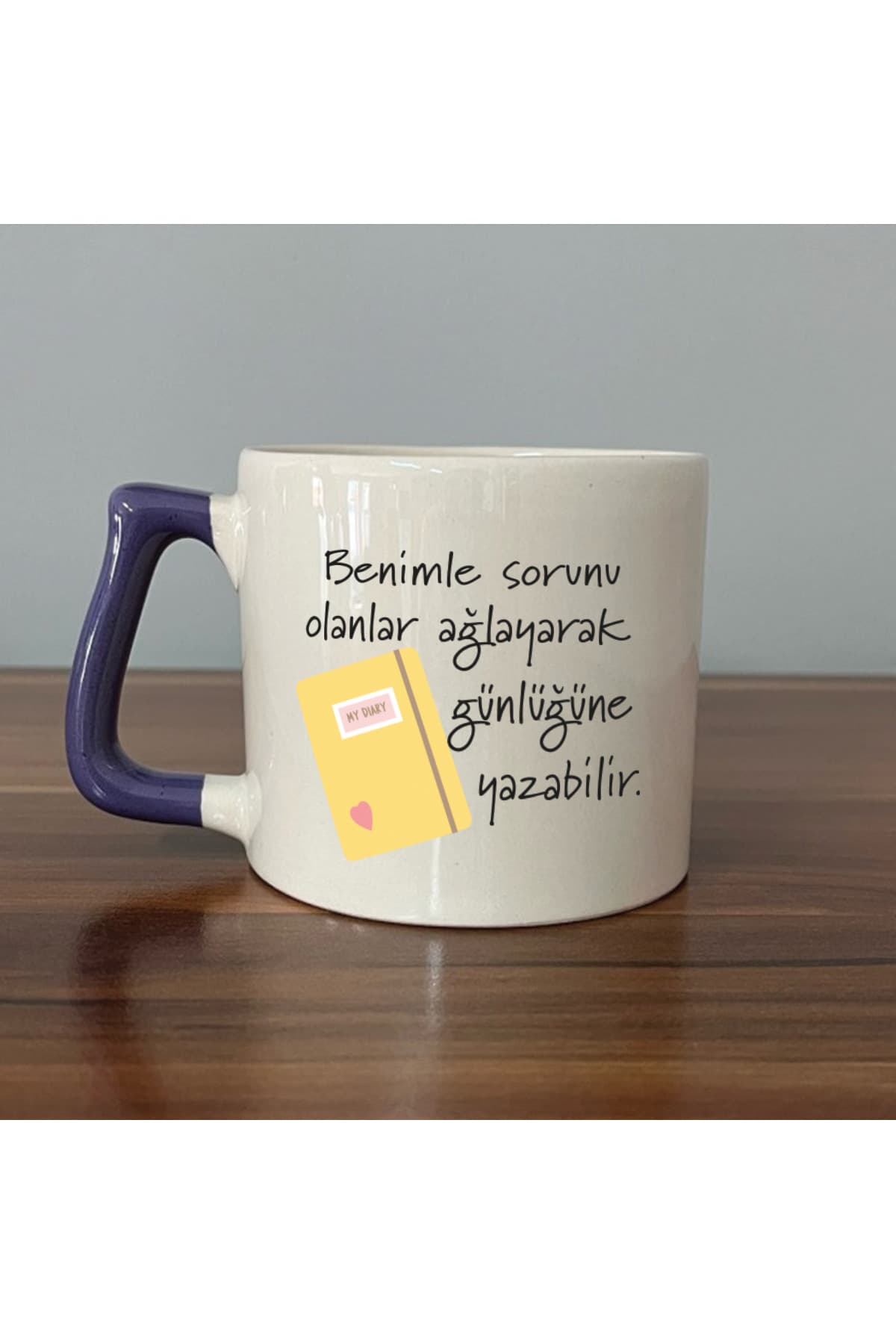 Benimle Sorunu Olanlar Ağlayarak Mor Kulplu Prime Laf Sokma Hediyesi Kupa