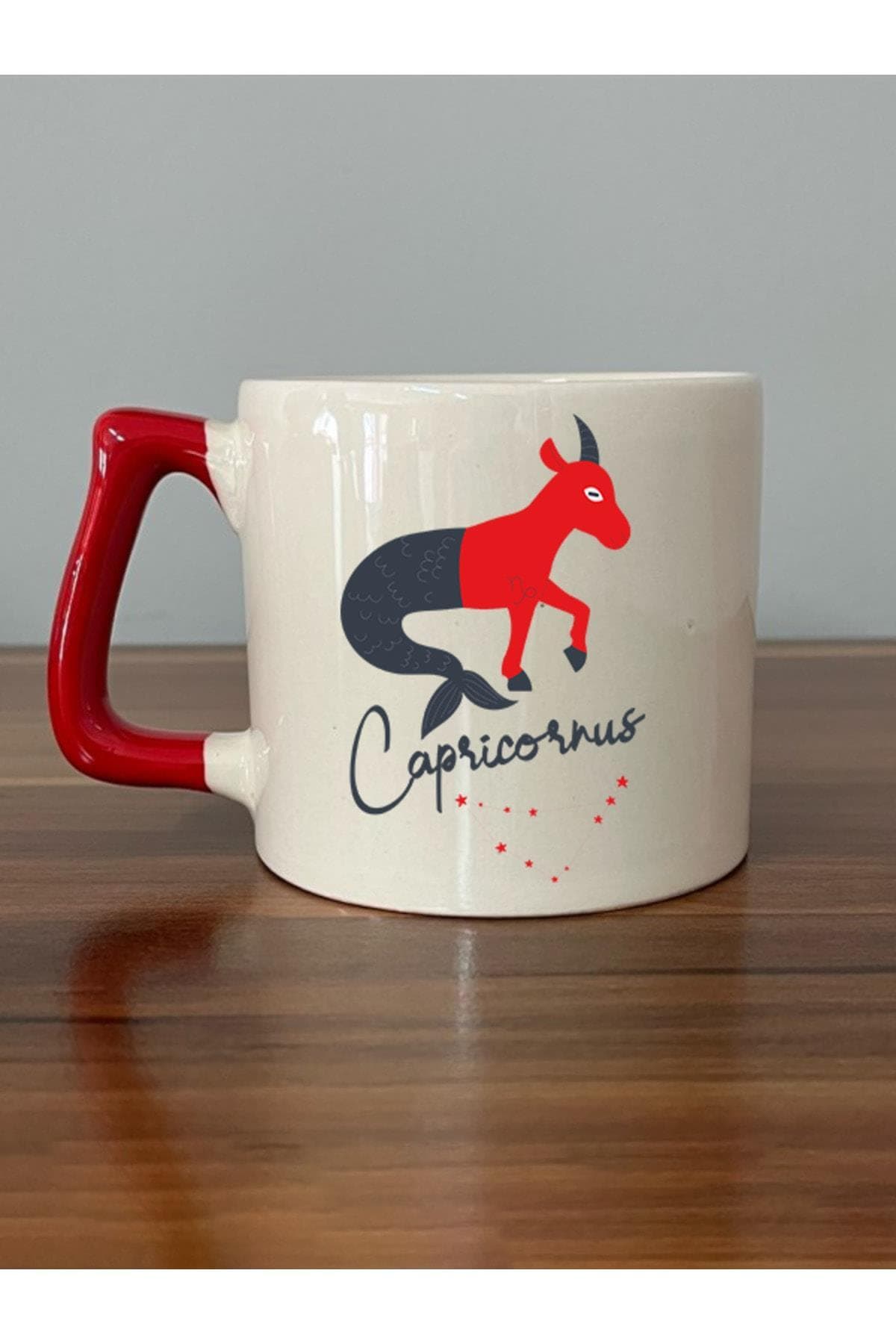 Oğlak Burcu Simgesi Baskılı Kulplu Prime Kupa Bardak Fincan Mug