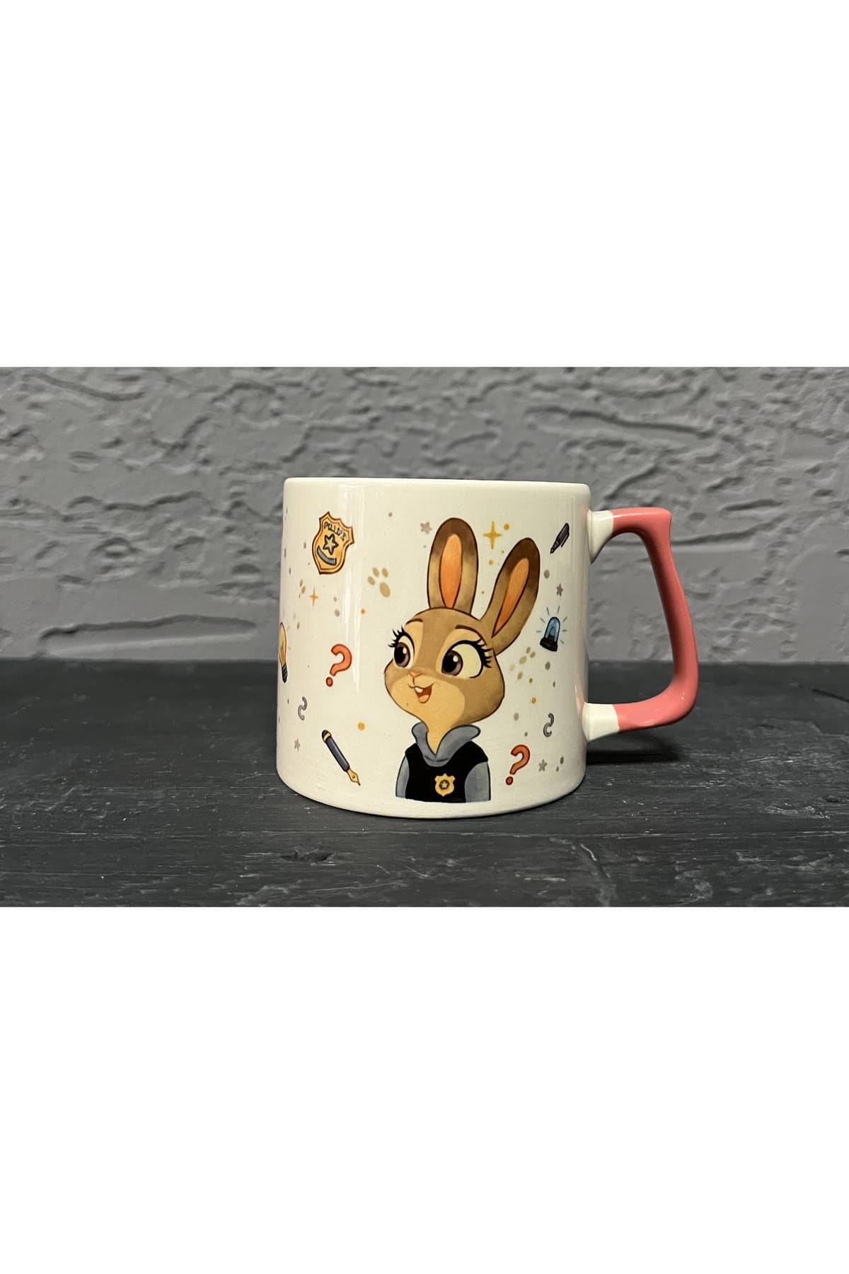 Zootropolis Judy Pembe Kulplu Prime Sevgililer Günü Hediyesi Bardak Kupa Fincan MUG