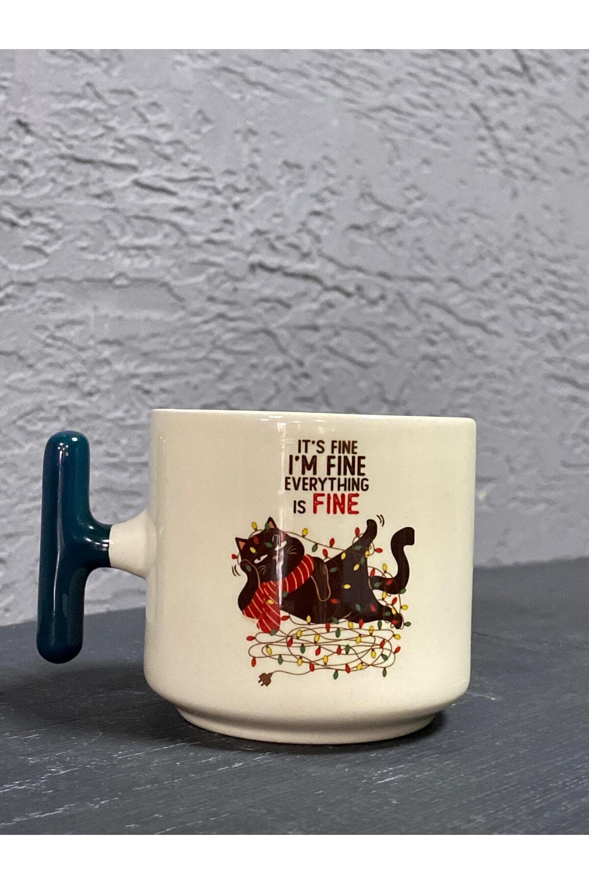 It`s fine, I`am fine, everything Yeşil Kulplu T Yılbaşı Hediyesi Kupa