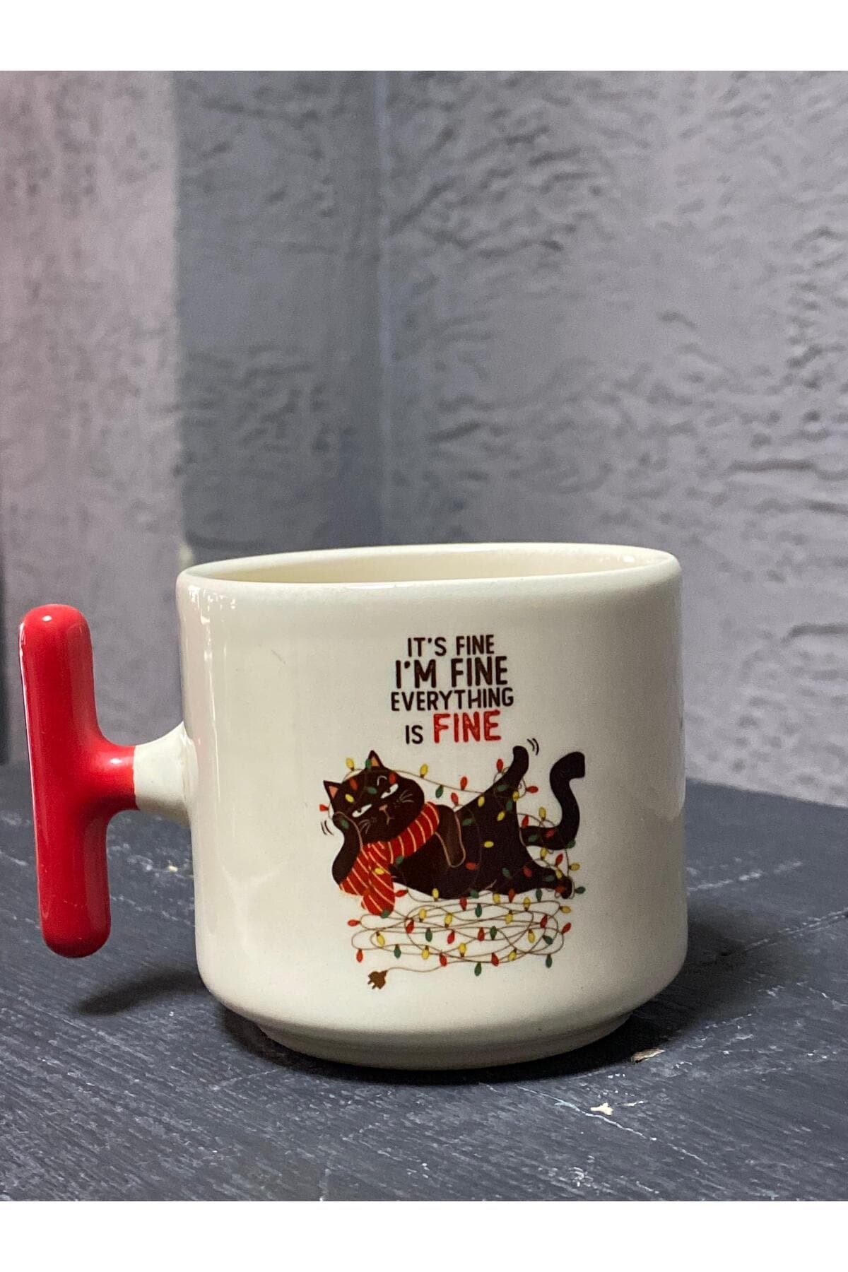 It`s fine, I`am fine, everything Kırmızı Kulplu T Yılbaşı Hediyesi Kupa