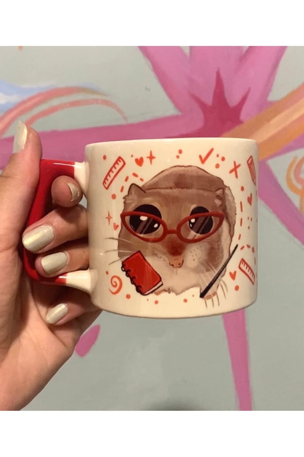 Sad Hamster Meslek Öğretmen Kupa Bardak Fincan