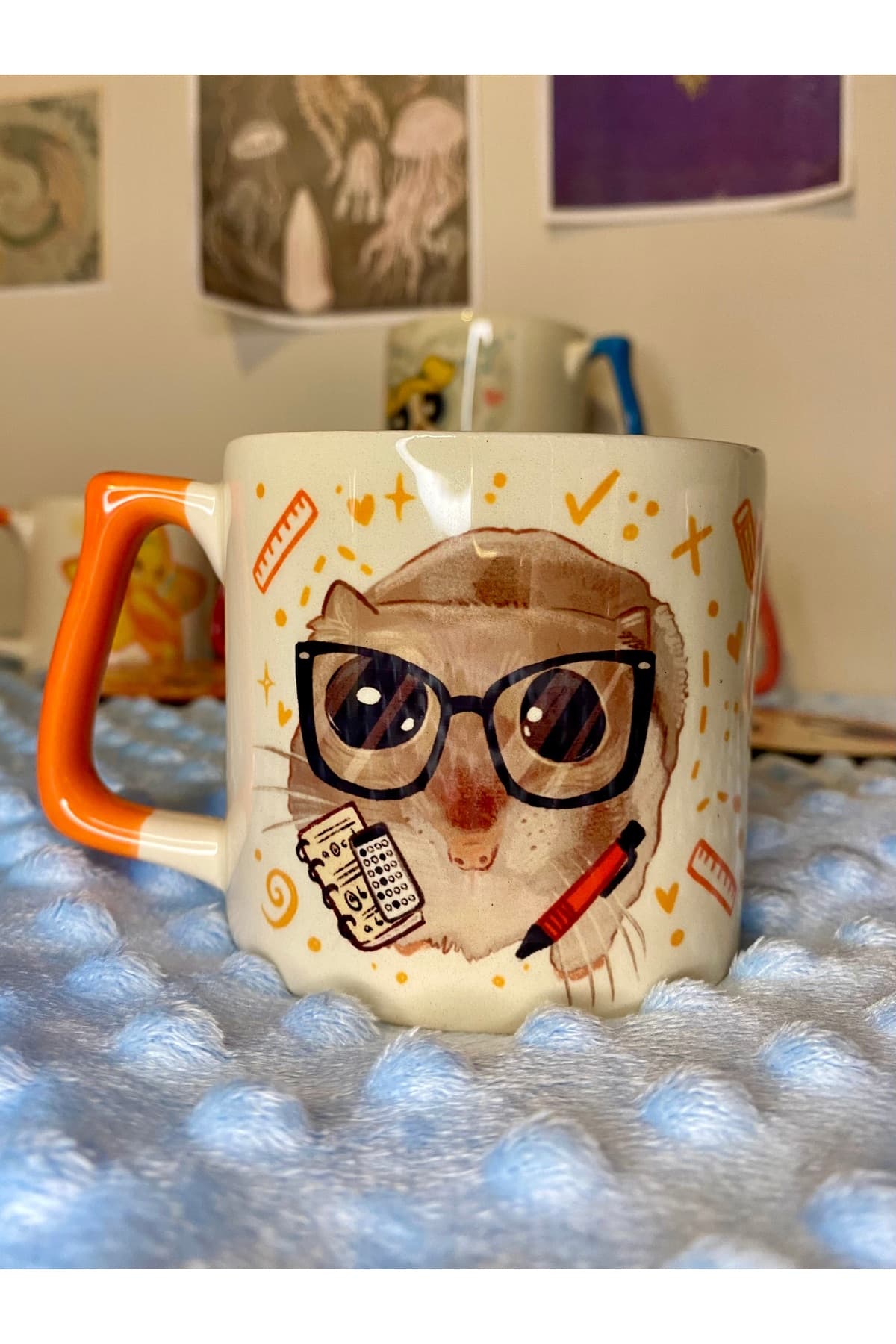 Sad Üzgün Hamster Meslek: Öğrenci / Student Kupa