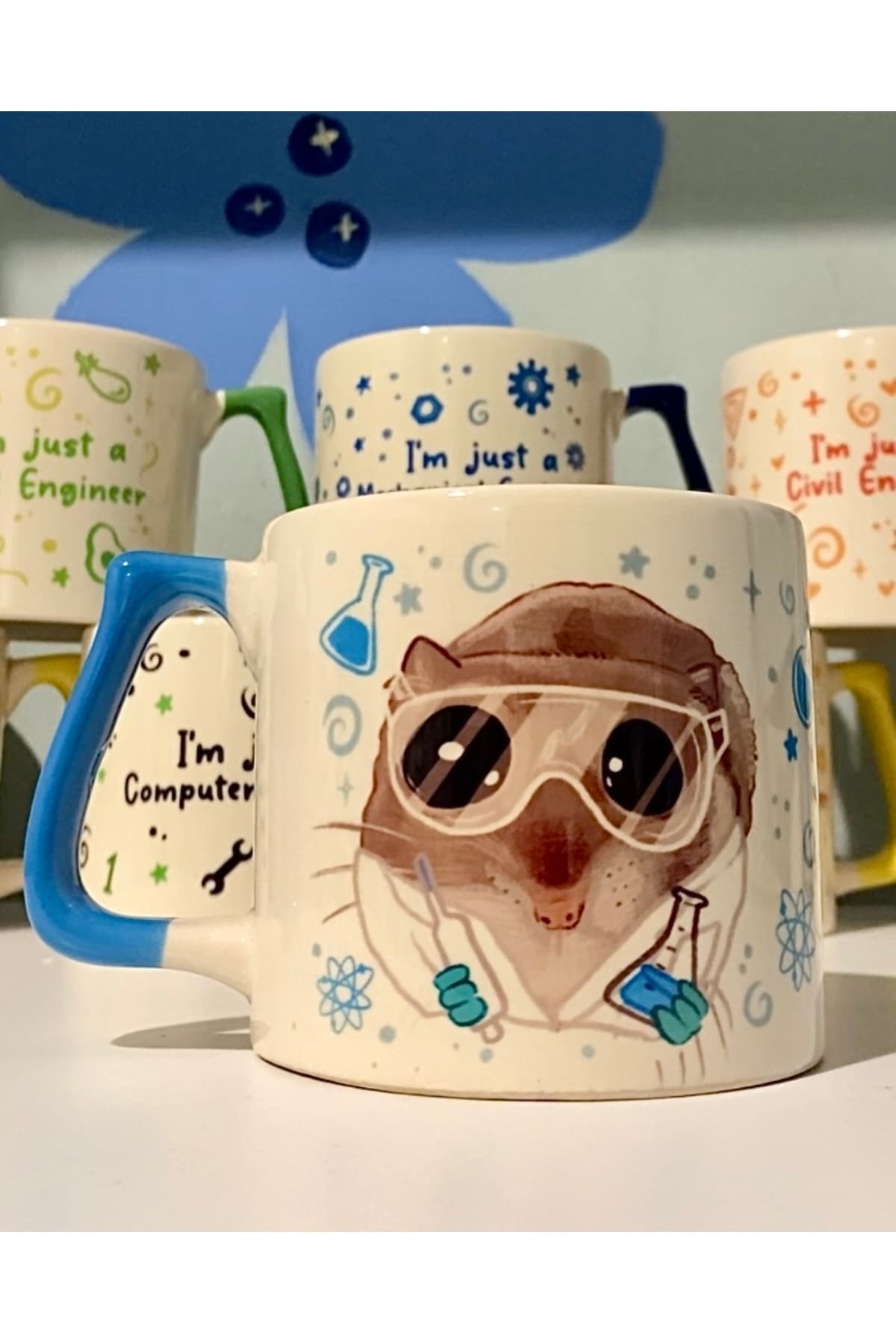 Sad Üzgün Hamster - Meslek: Kimya Mühendisi (Chemist Engineer) Kupa