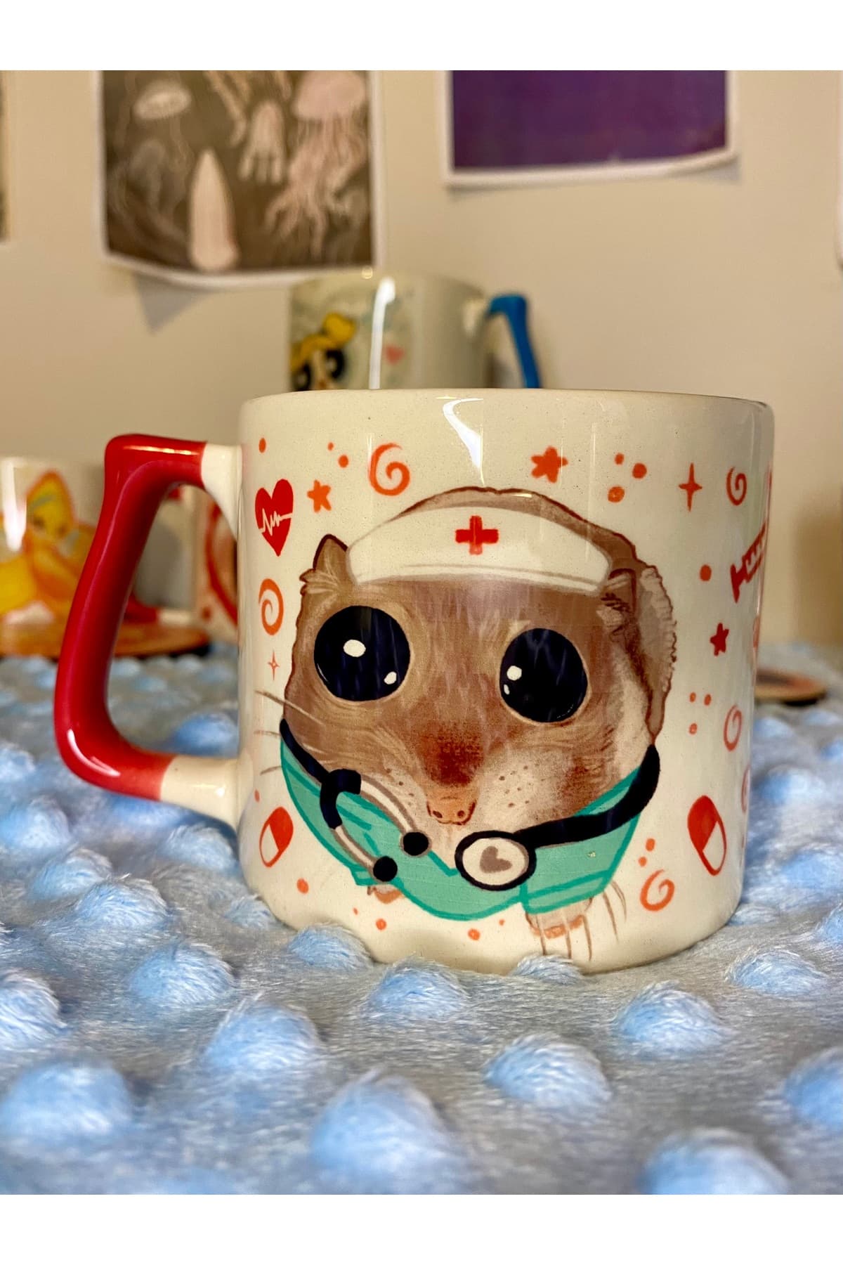 Sad Üzgün Hamster Meslek: Nurse / Hemşire Kupa