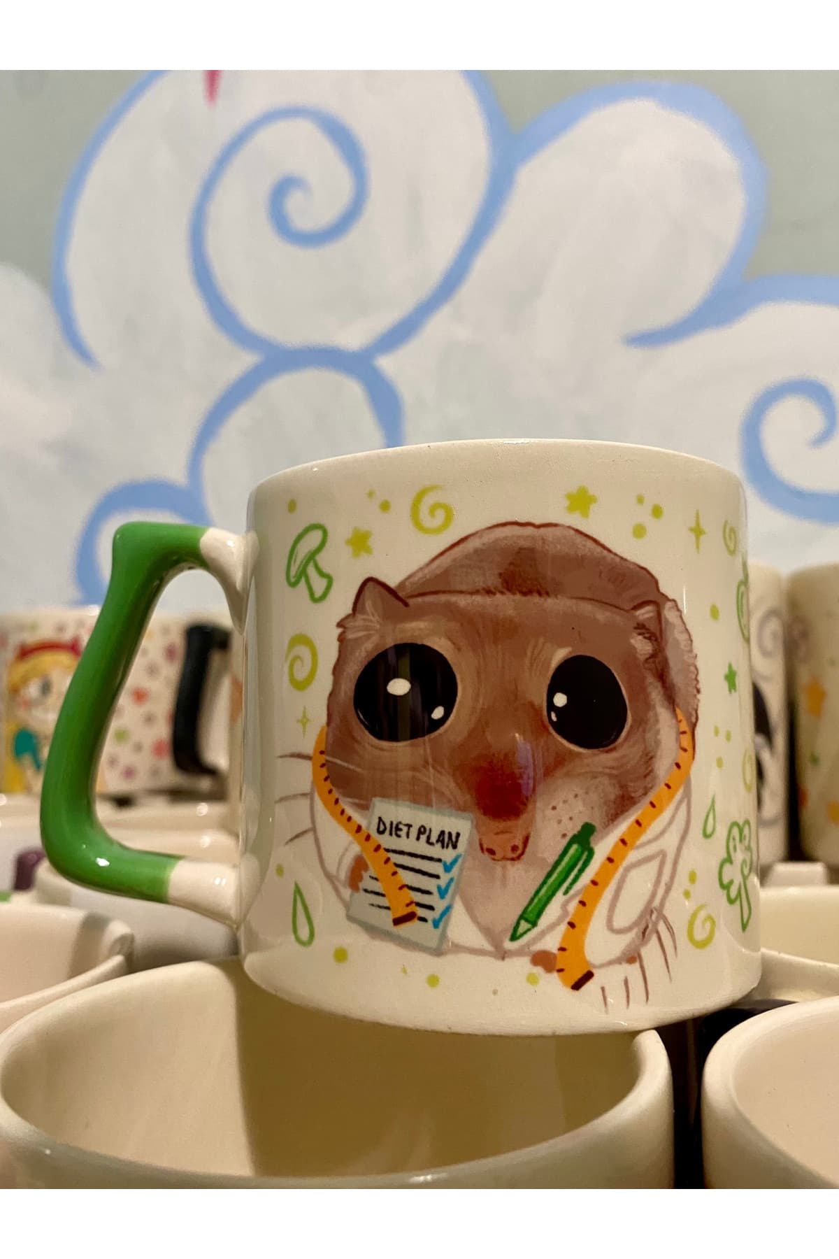 Sad Üzgün Hamster Meslek: Diyetisyen (Dietician) Kupa