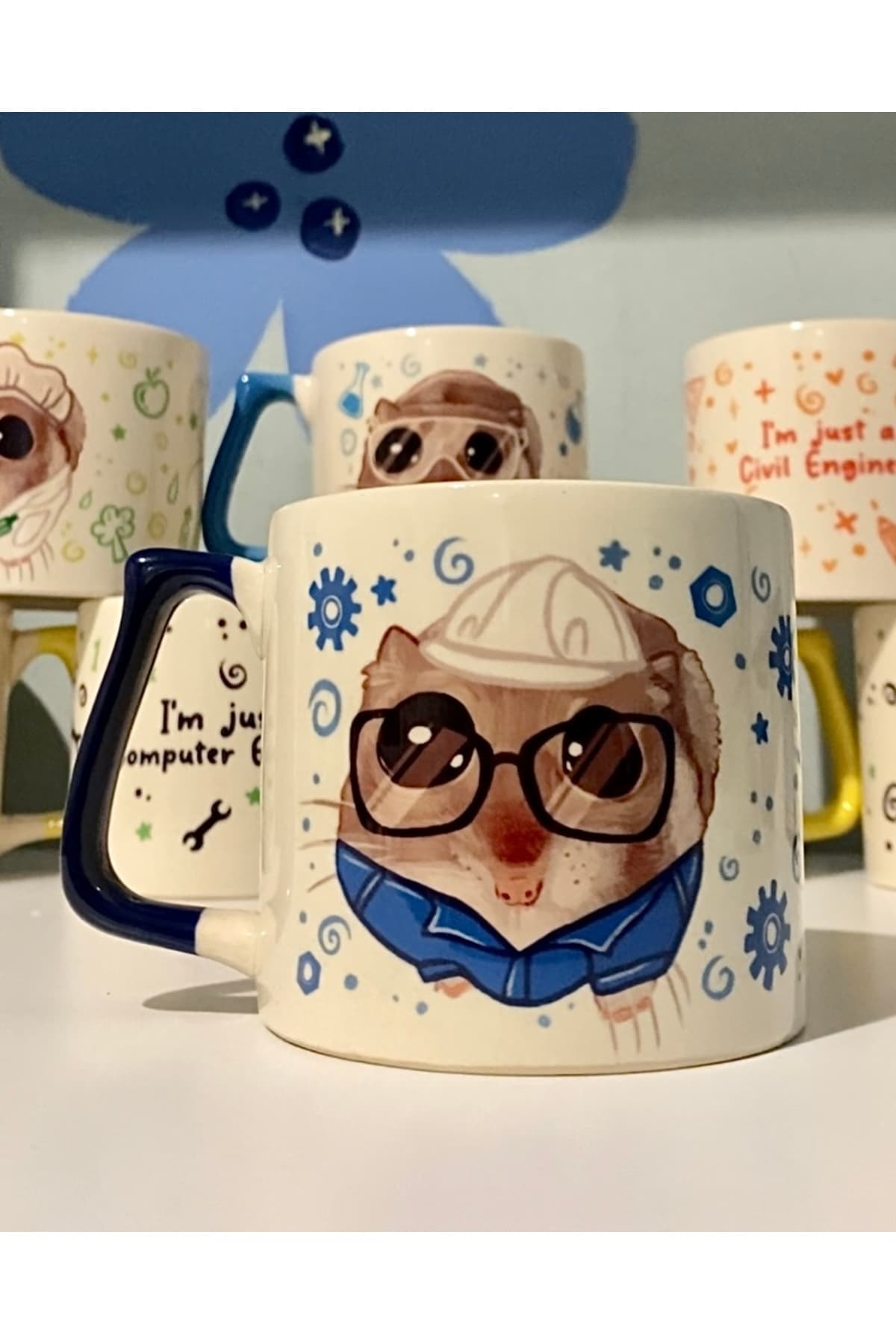 Sad Üzgün Hamster - Meslek: Makine Mühendisi (Machine Engineer) Kupa