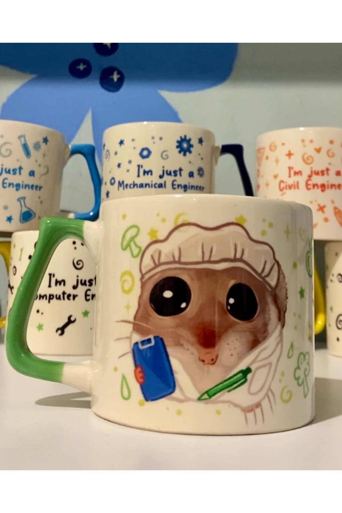 Sad Üzgün Hamster - Meslek: Gıda Mühendisi (Food Engineer) Kupa