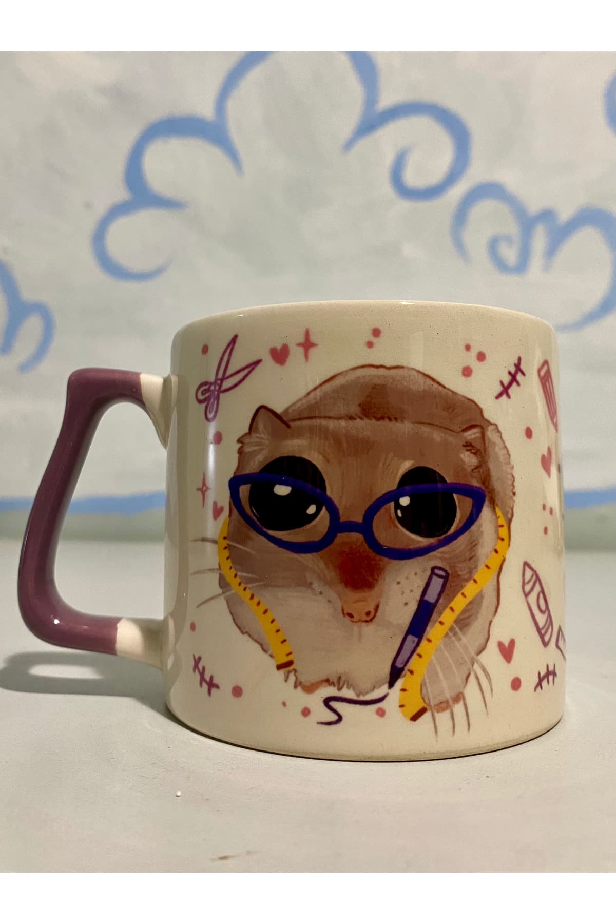 Sad Üzgün Hamster - Meslek: Moda Tasarımcısı - Fashion Designer Kupa