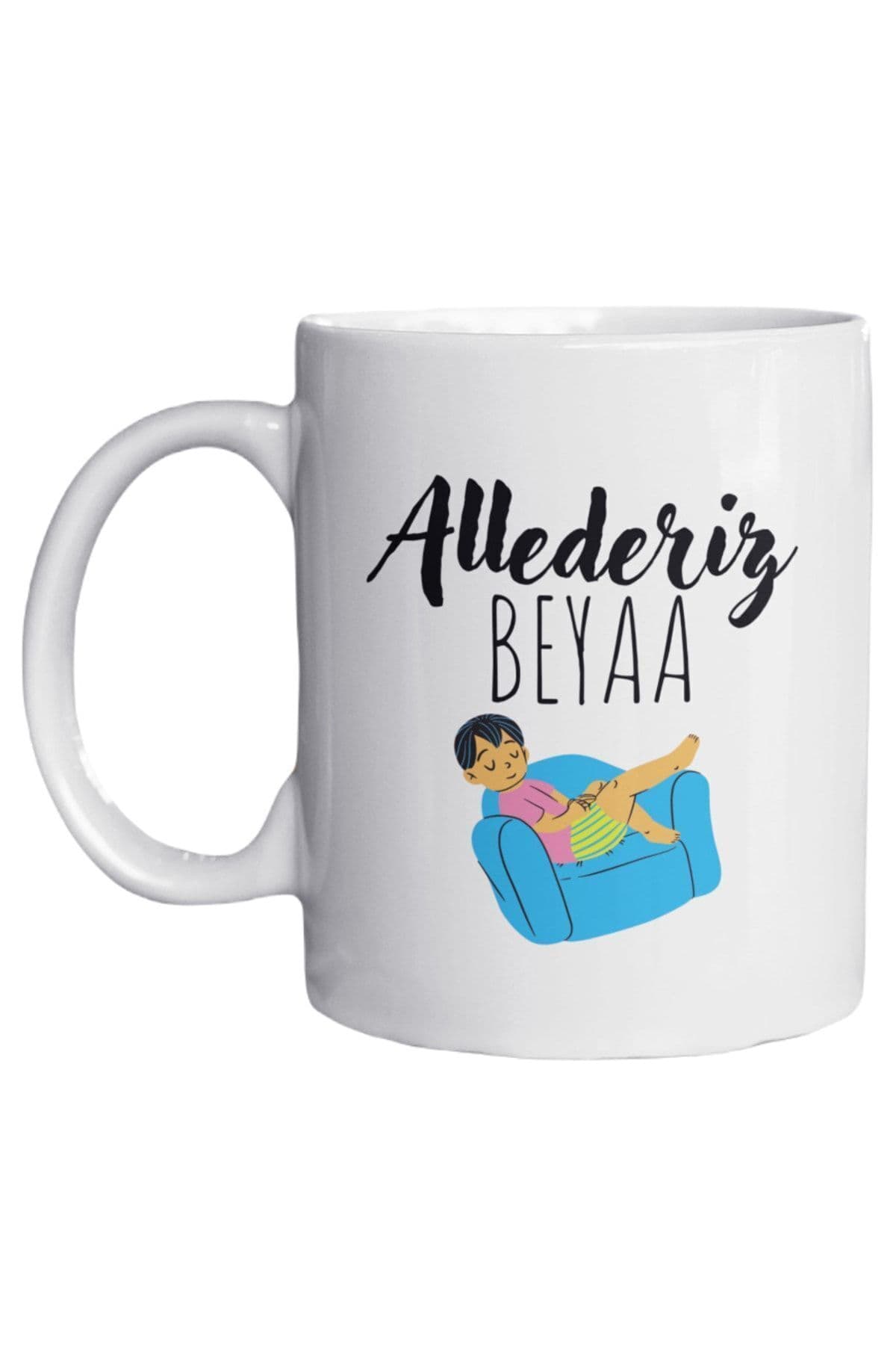 Allederiz Beya Yazılı Trakya Eğlenceli Eylül Design Özel Tasarım Baskılı Kupa Bardak-kahve Bardağı