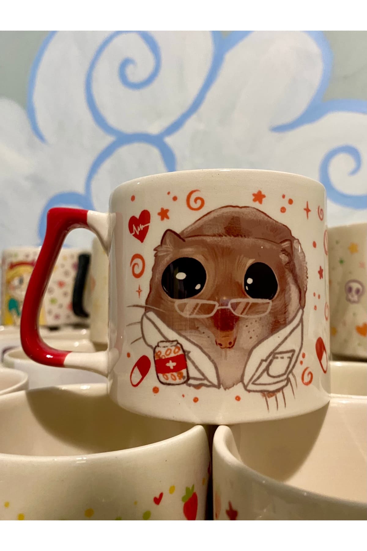 Sad Üzgün Hamster Meslek: Eczacı (Pharmacist) Kupa