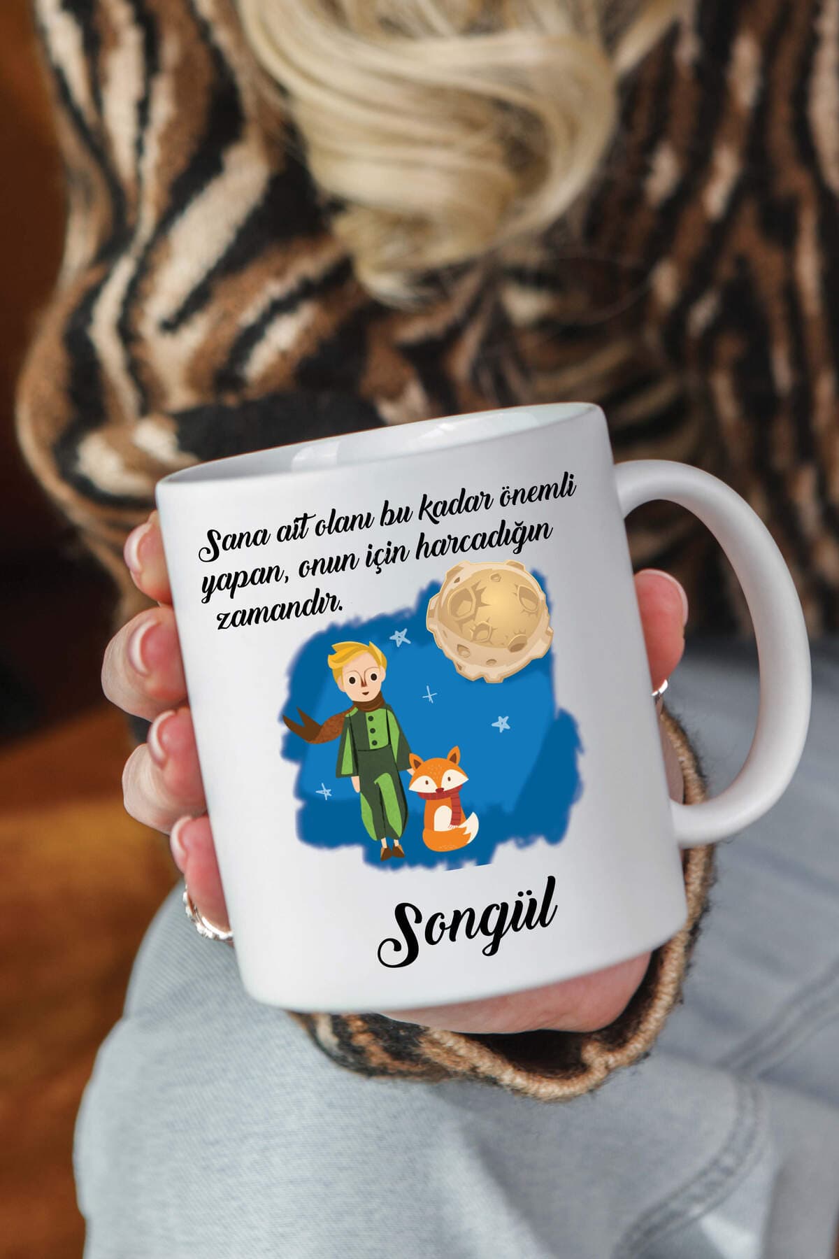 Songül Isimli Yazılı Kupa - Küçük Prens Kişiye Özel Baskılı Kupa Bardak - İsimli Bardak