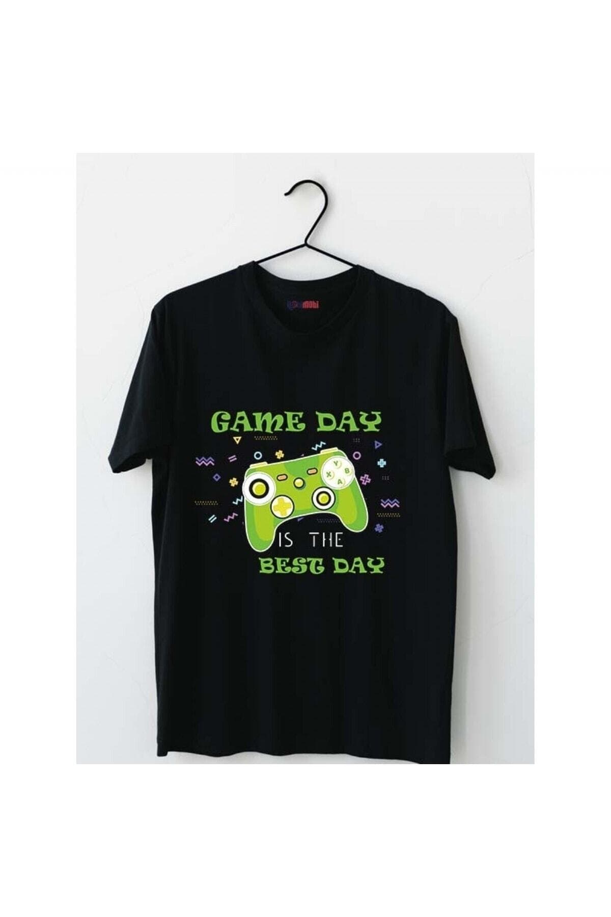 Game Day Konsol Baskılı Siyah Erkek Tişört - XL