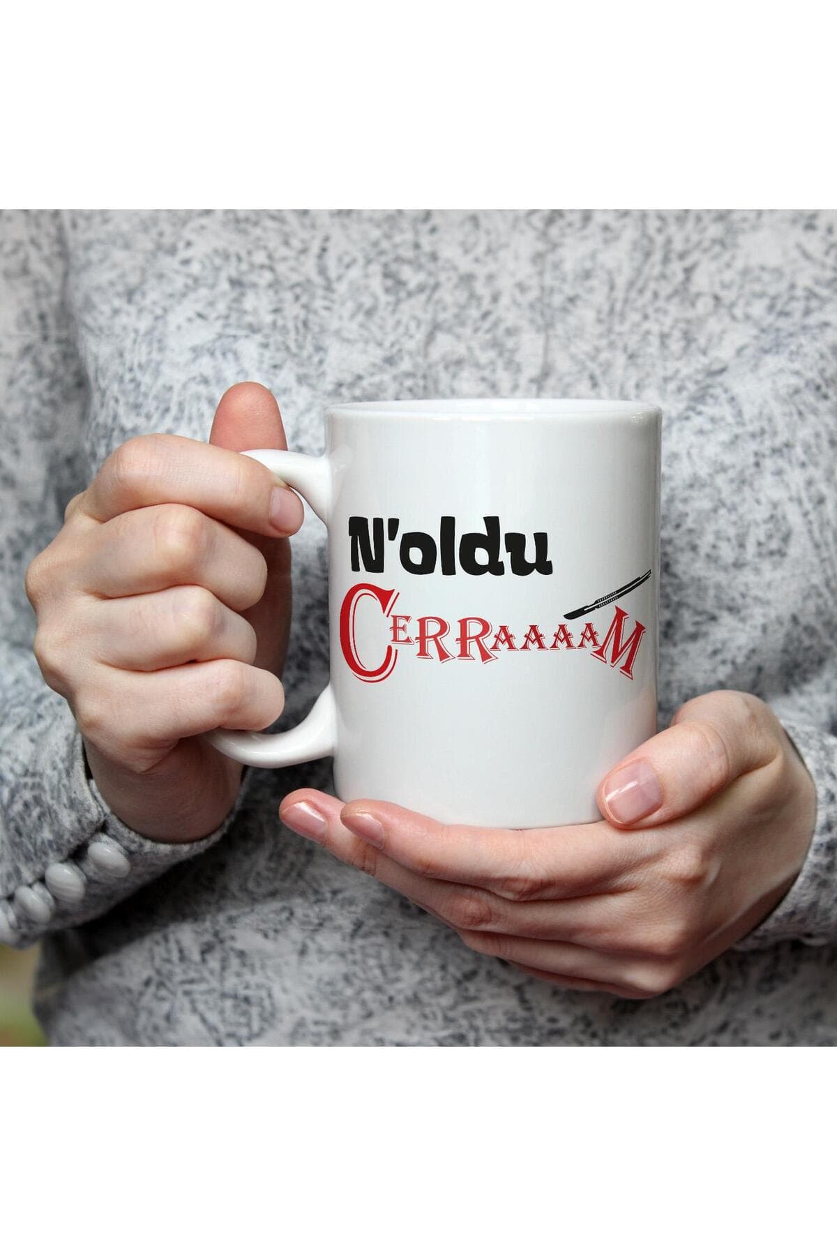Noldu Cerraaaam Baskılı Beyaz Kupa