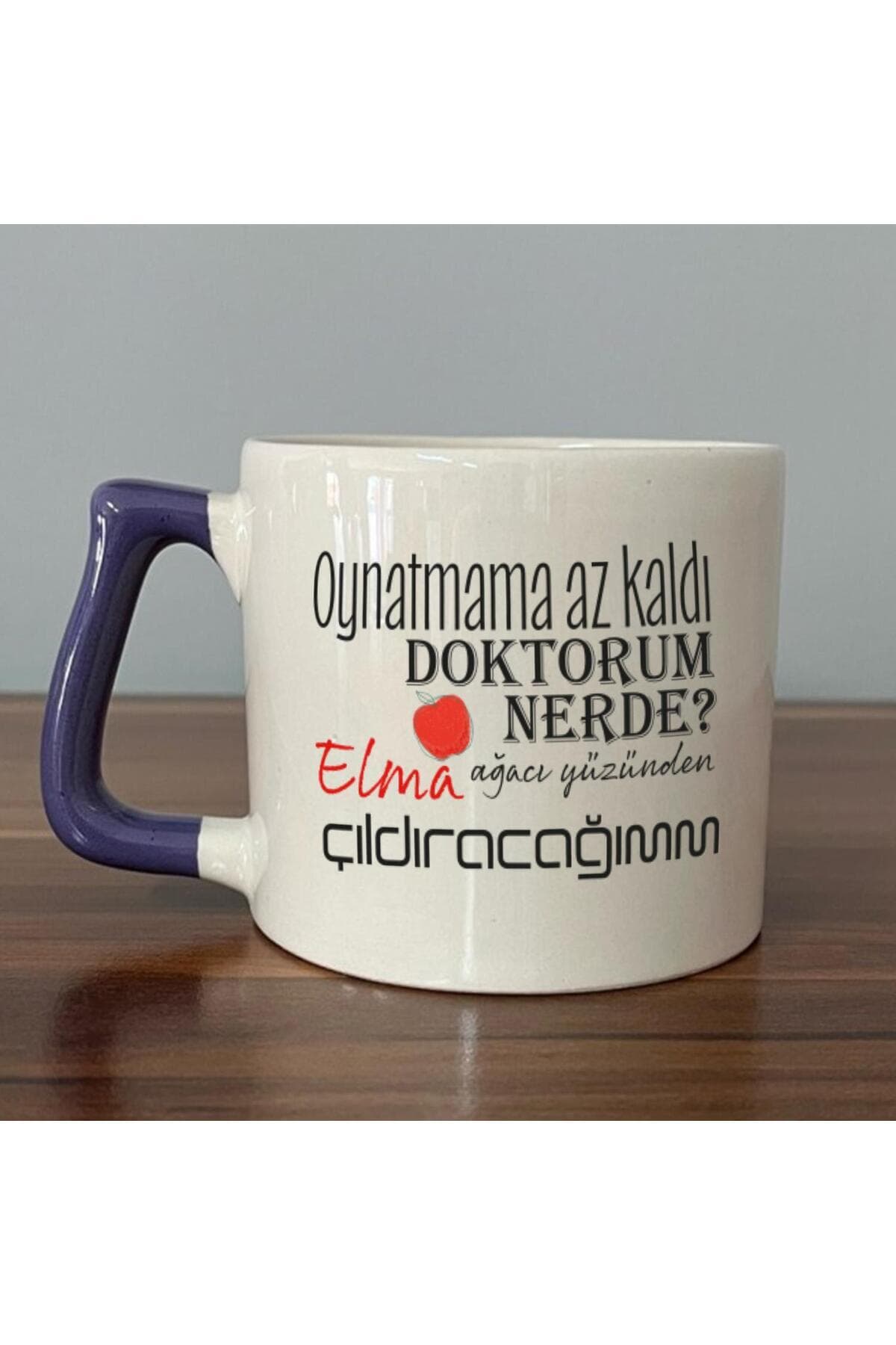 Oynatmama Az Kaldı Doktorum Nerede Baskılı Mor Kulplu Prime Kupa